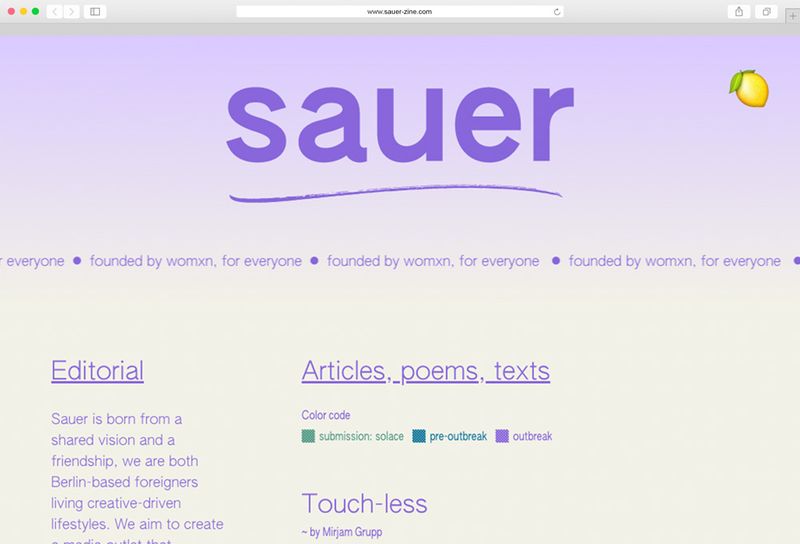 Sauer zine by Théa De Gubernatis
