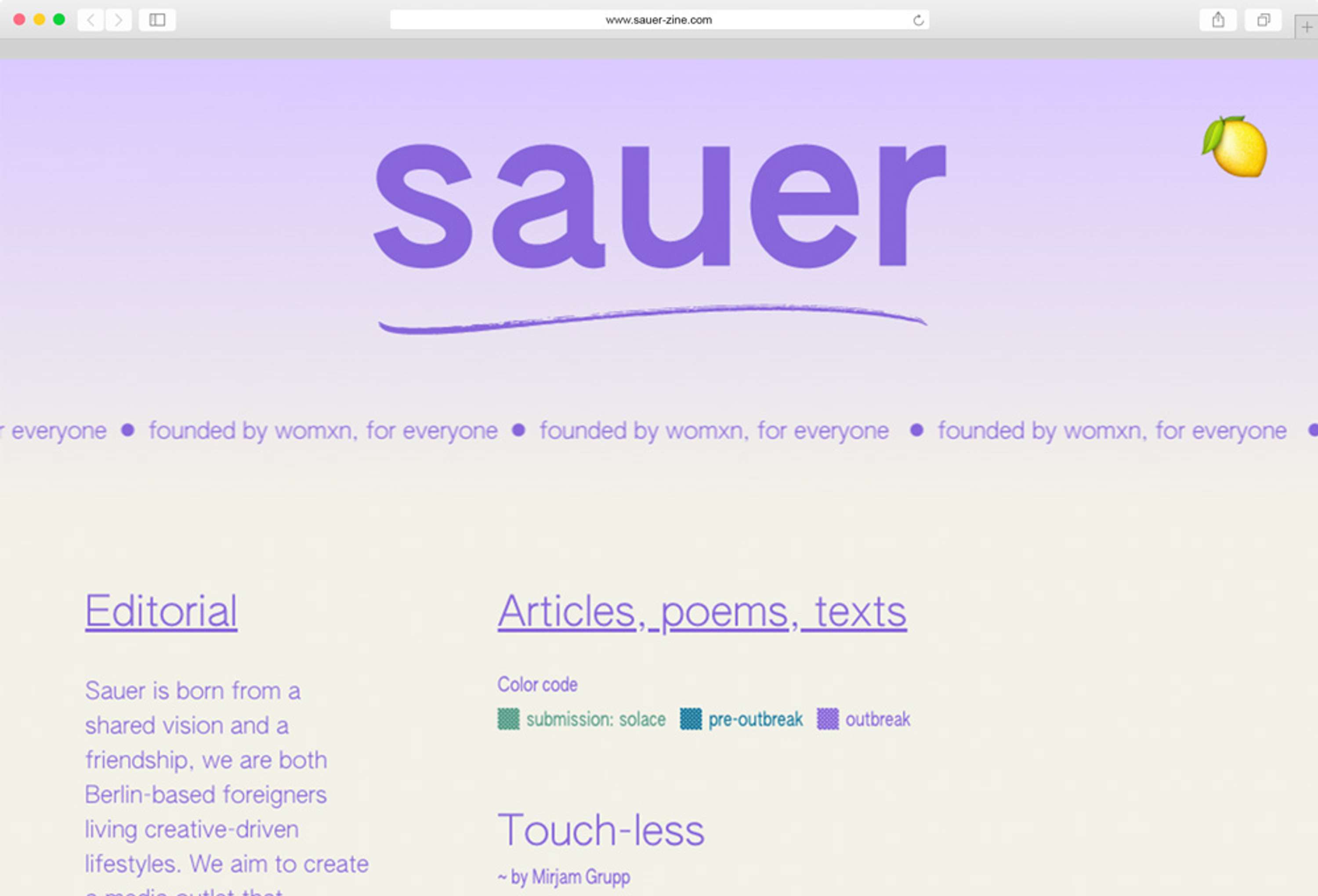 Sauer zine by Théa De Gubernatis
