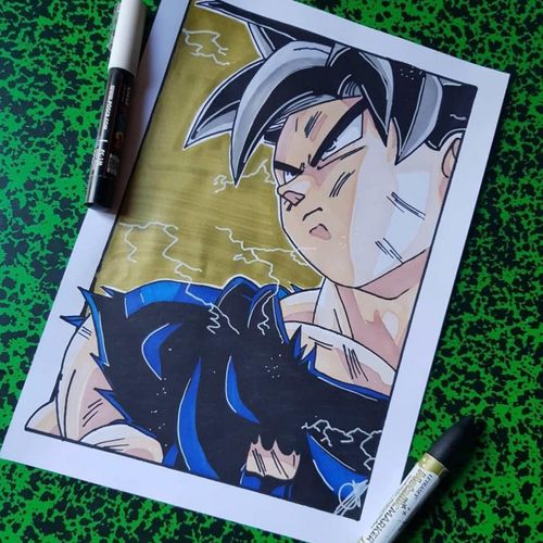 DESENHANDO O GOKU PASSO A PASSO COM ESBOÇO DRAGONBALL SUPER