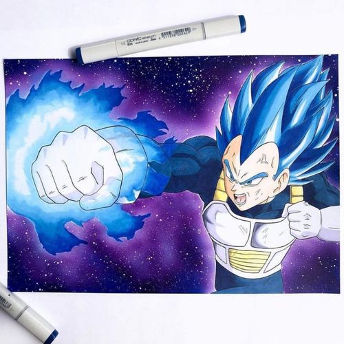 COMO Desenhar o VEGETA Super Sayajin Blue, Dragon Ball Super