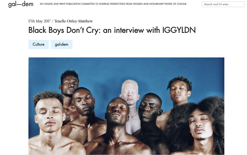Black Boys Don't Cry - An interview with IGGYLDN by Tenelle Ottley-Matthew
