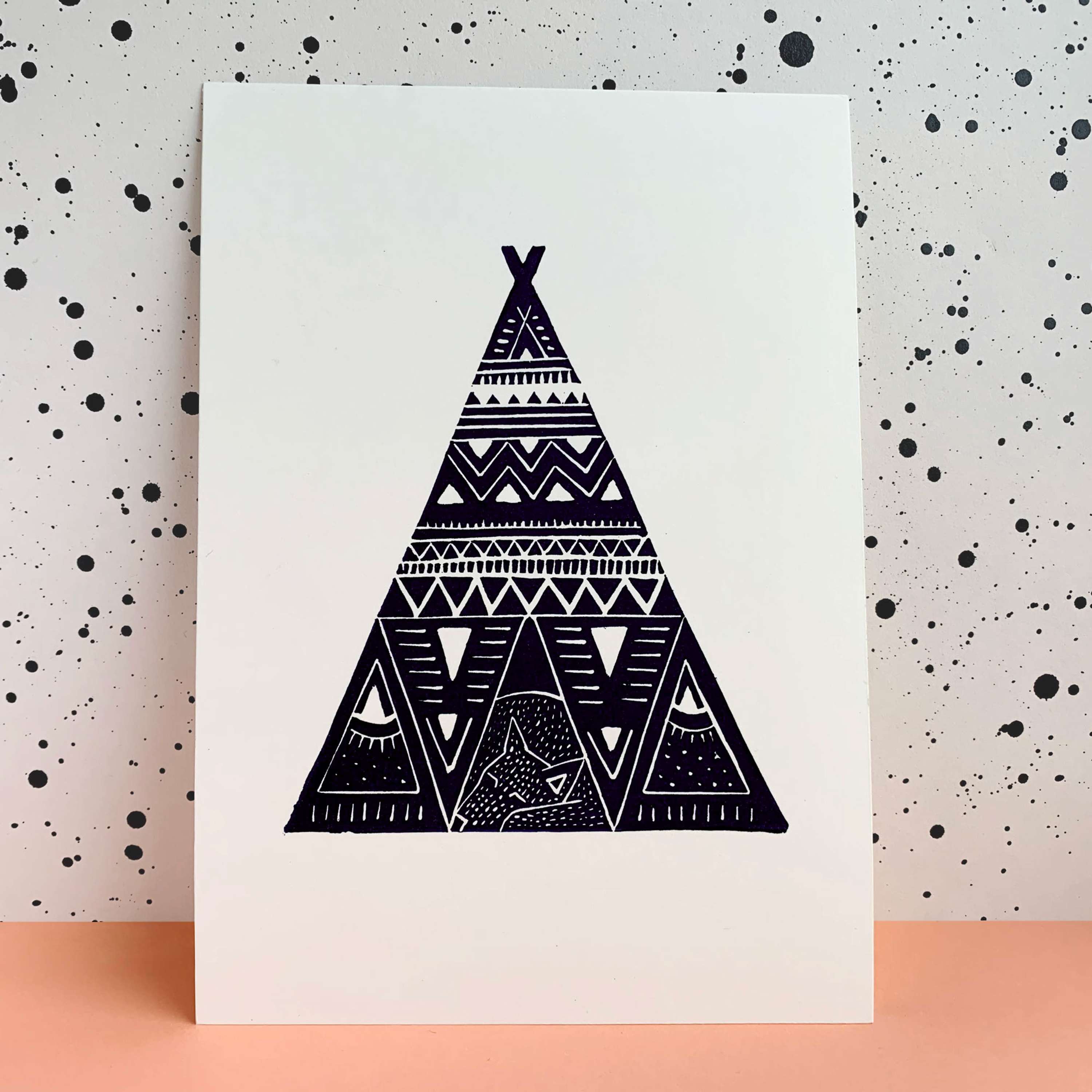'Aslipi' Linoprint by Lottelove