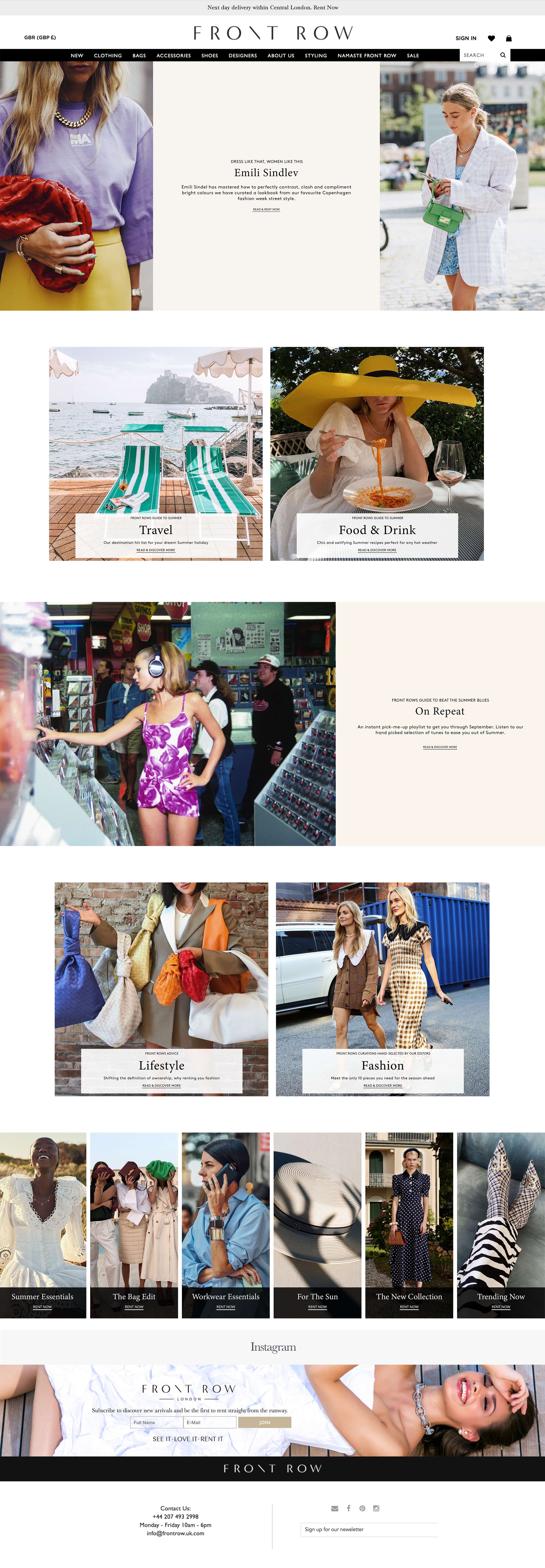 Front Row Website Design by sophia daniel