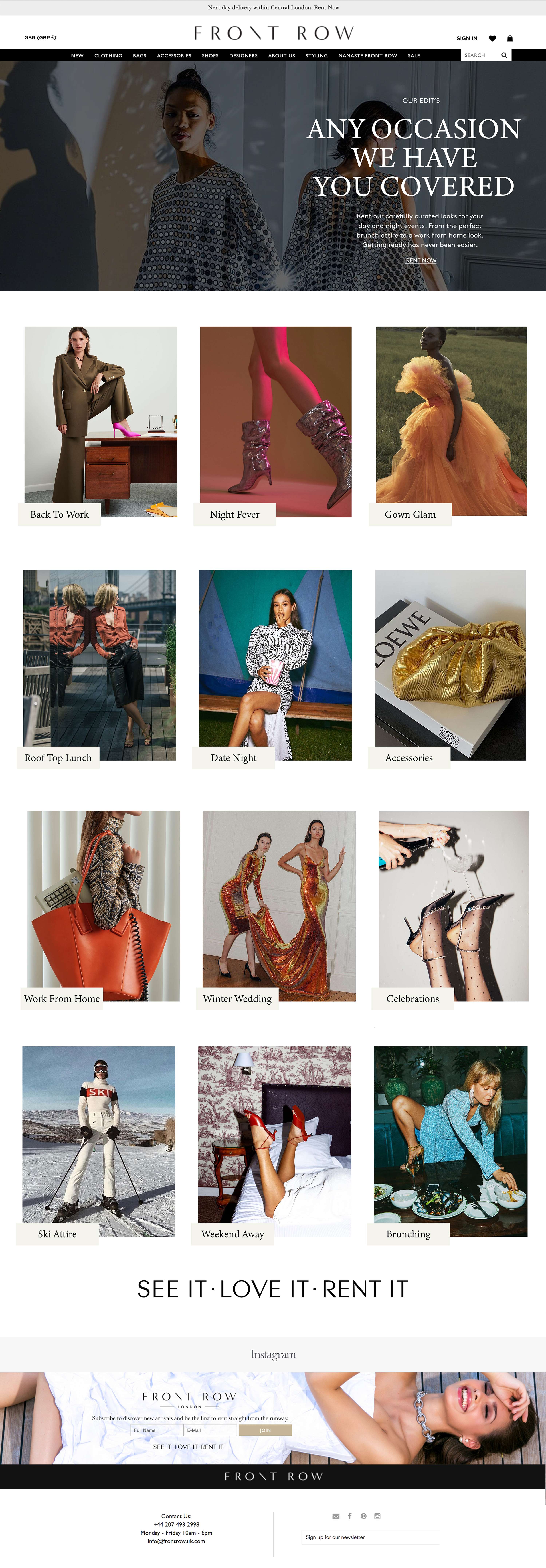 Front Row Website Design by sophia daniel