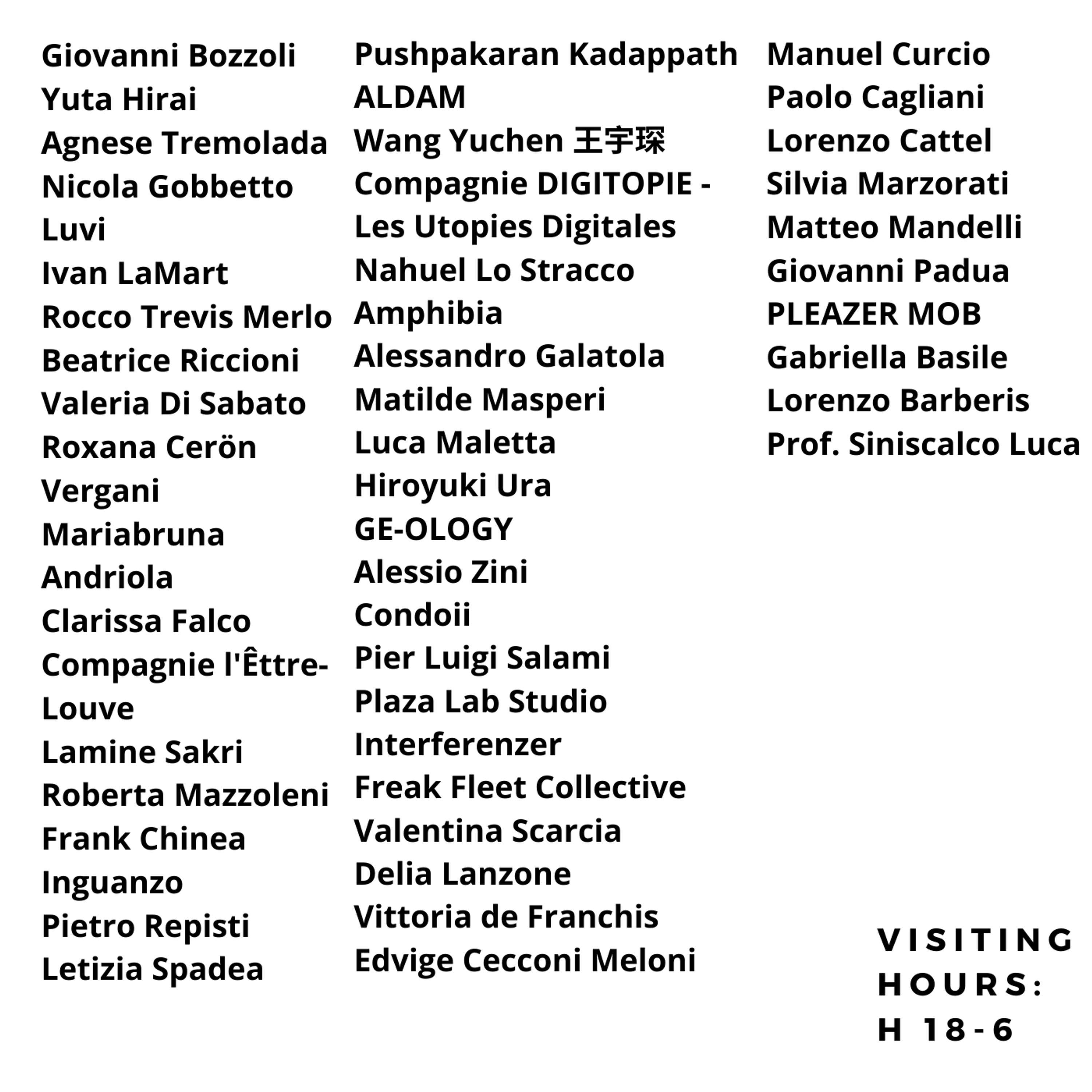 Visiting Hours: H 18-6 by Letizia Spadea