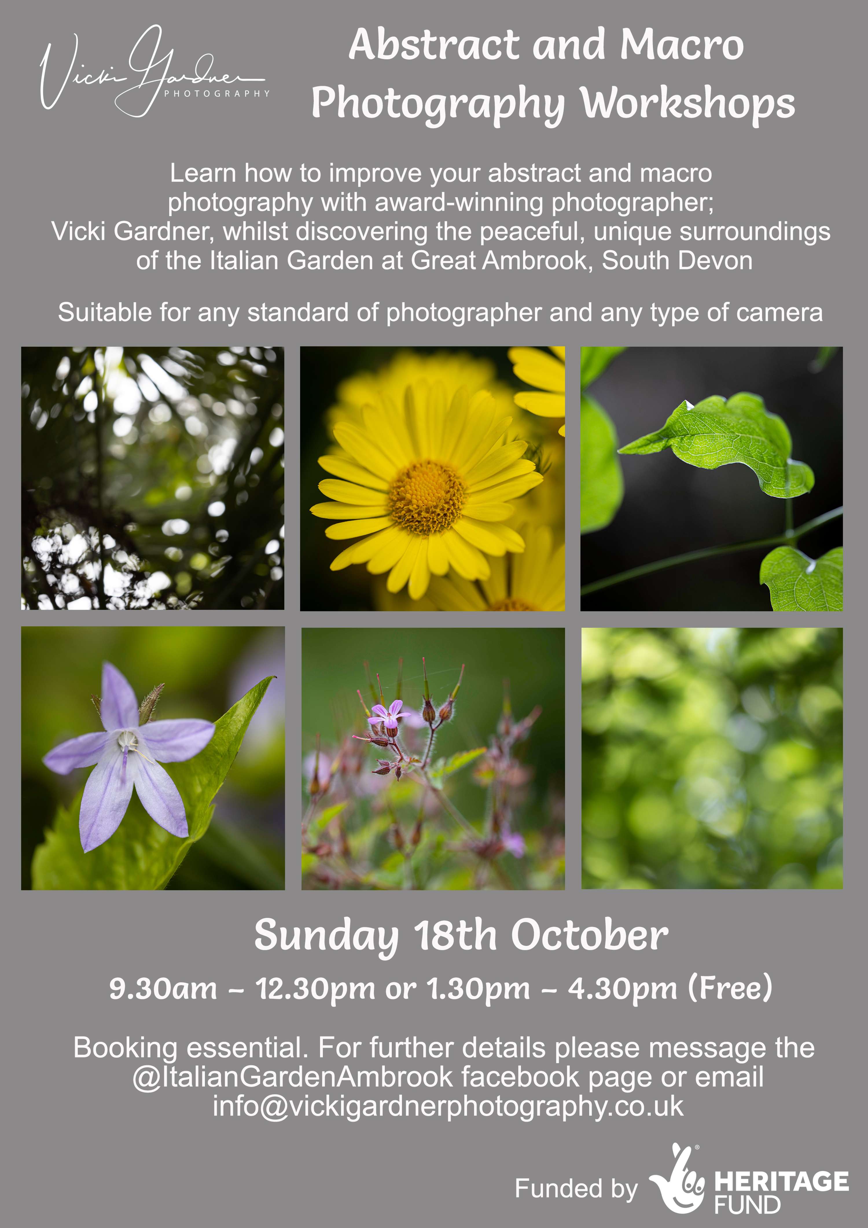 Macro & Abstract Photography Workshops by Vicki Gardner LRPS QGPP