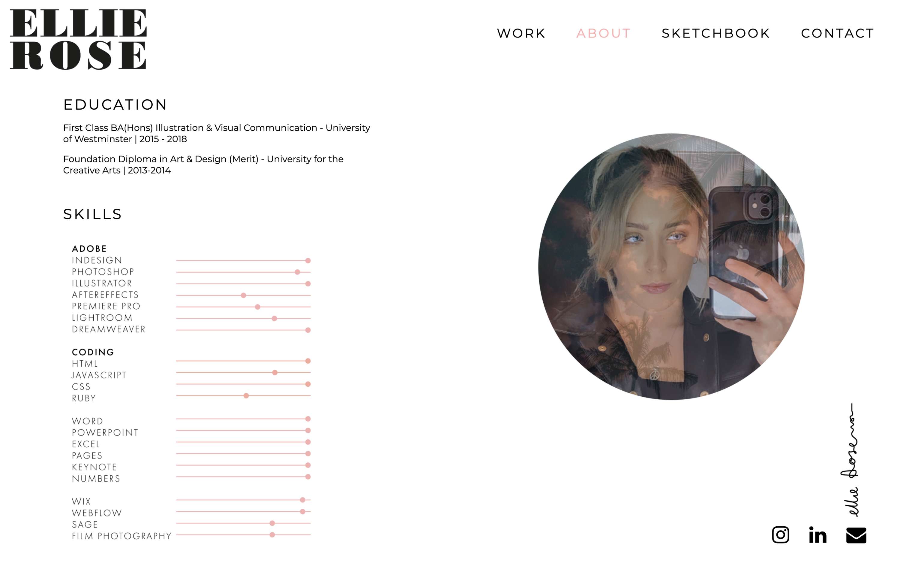 Ellie Rose - Portfolio Web Design & Development by Ellie Rose