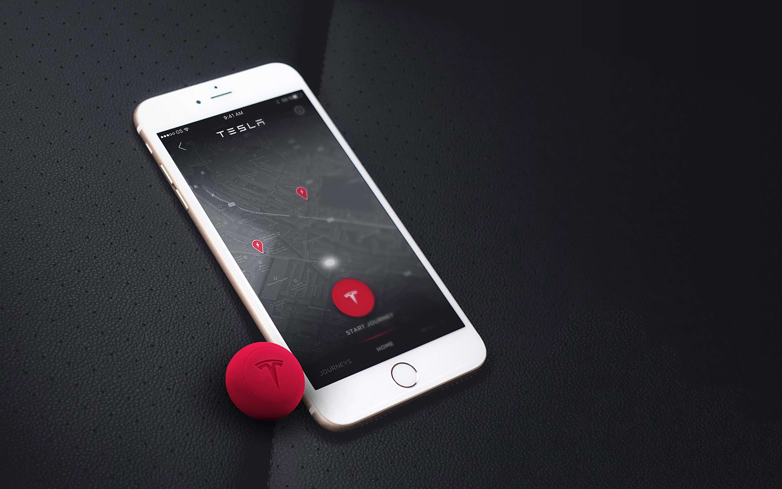 Tesla Charge Ahead mobile app by Jon Quayle