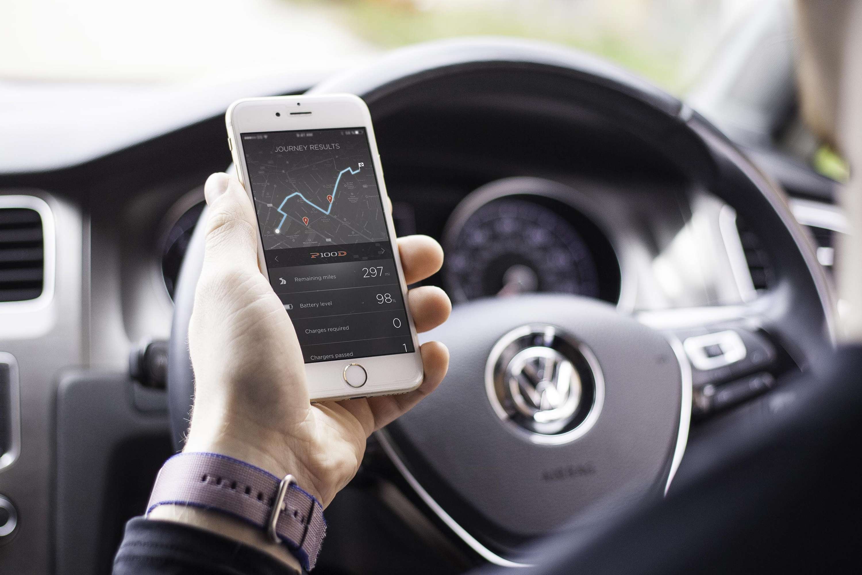 Tesla Charge Ahead mobile app by Jon Quayle