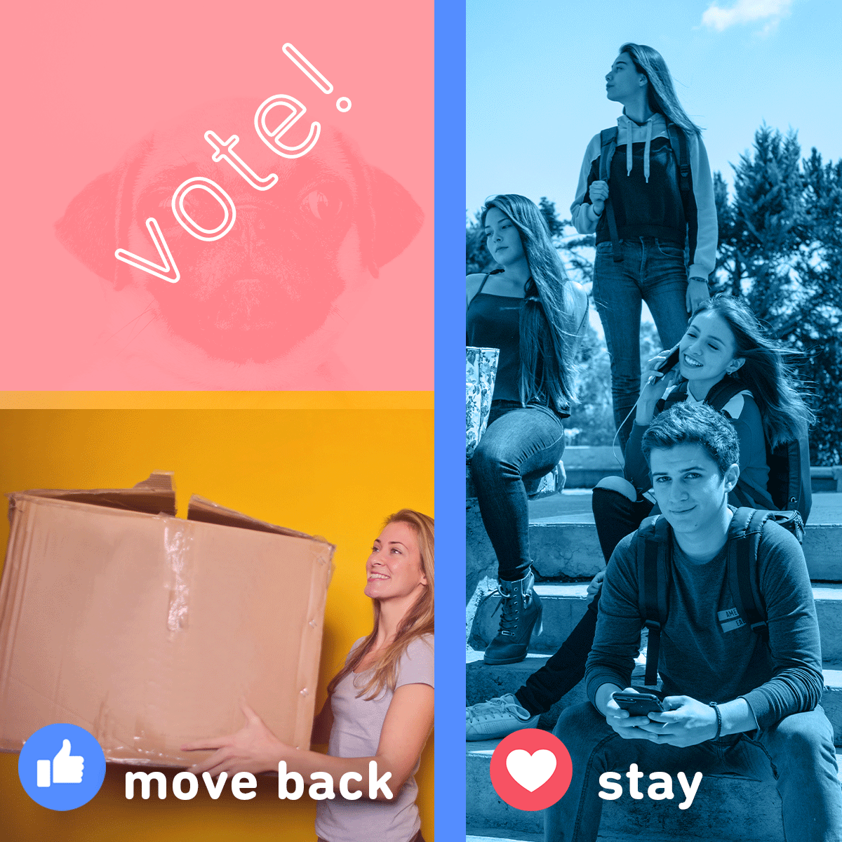 Facebook / Instagram Posts made for Witmeup by Gabriel Radatovics