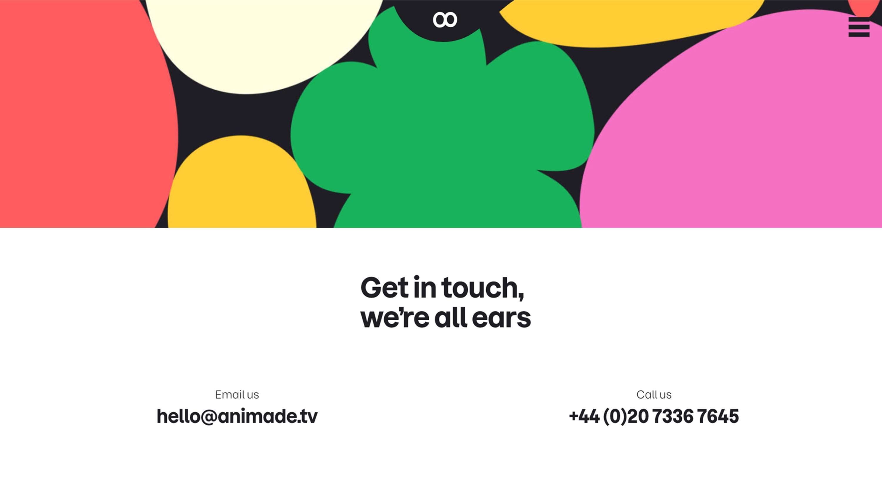Animade – verbal identity and website by Mike Reed