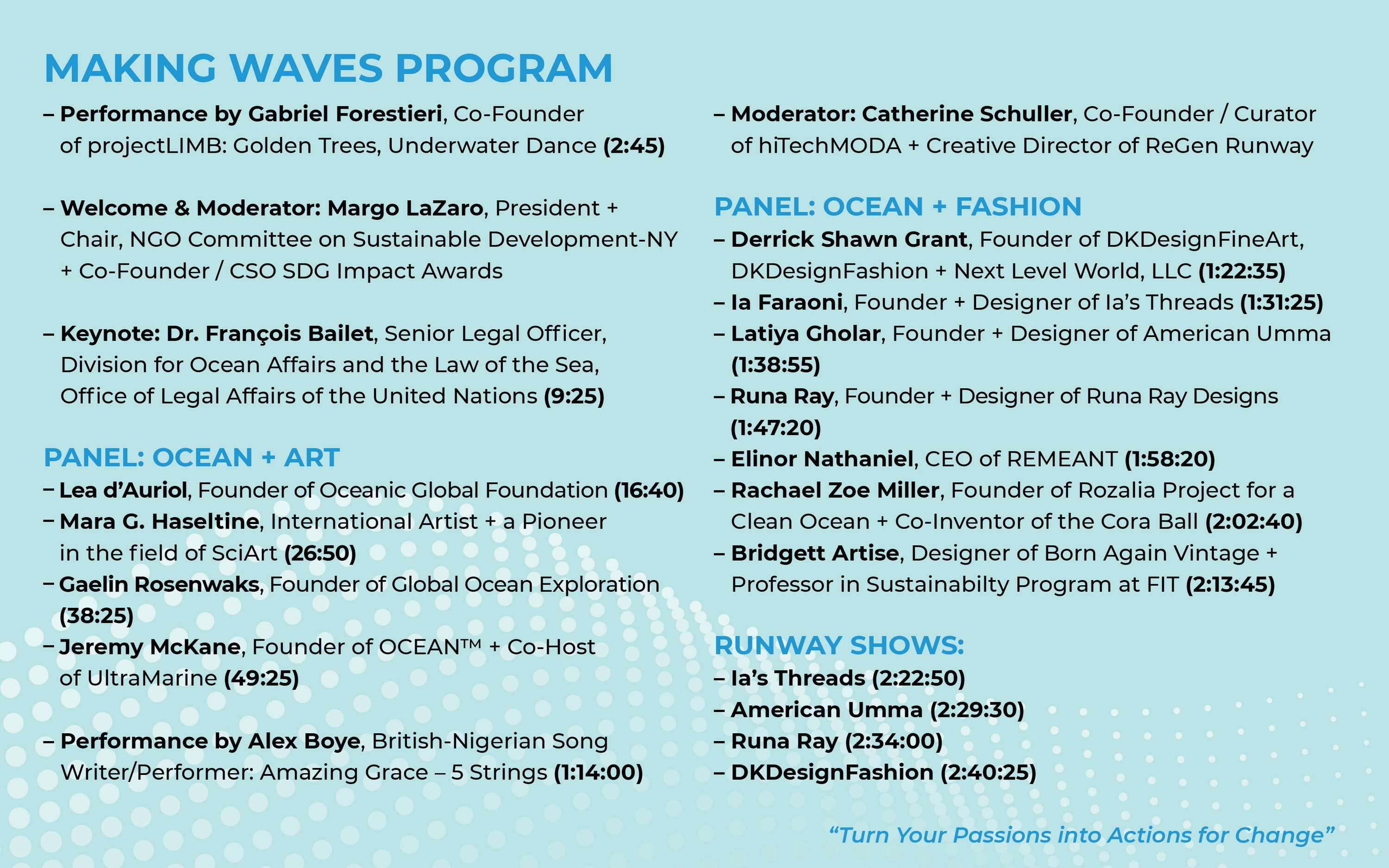 UN / World Oceans Day — MAKING WAVES virtual event by Wendy Hu
