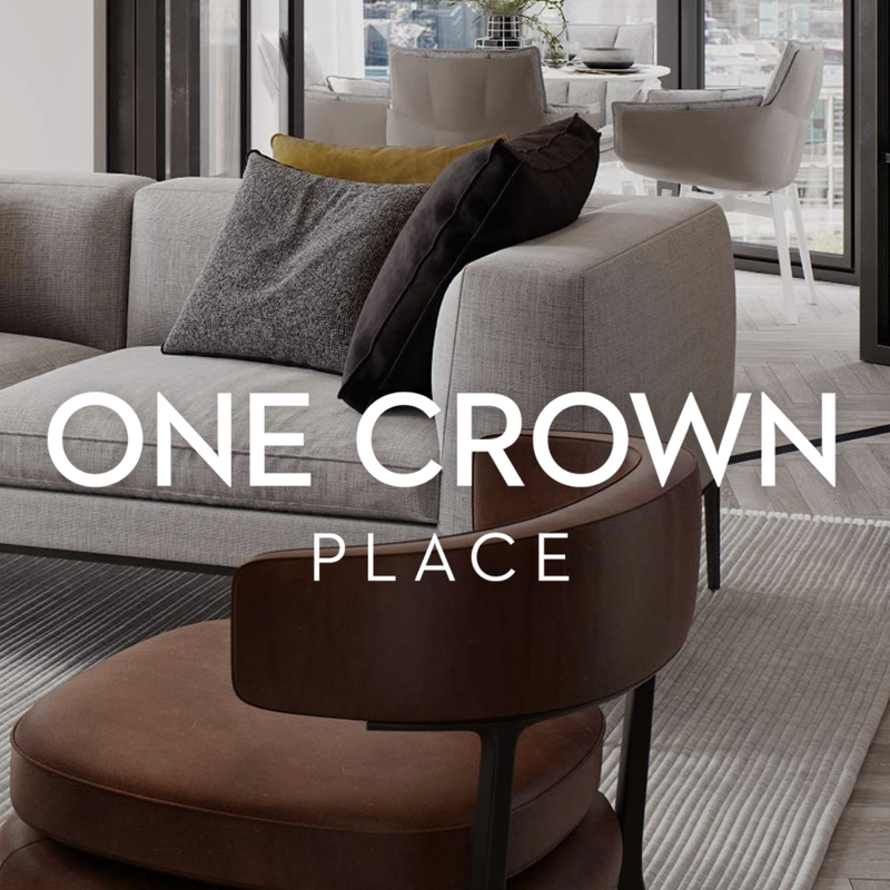 One Crown Place - show apartment interiors by Simone Schneider