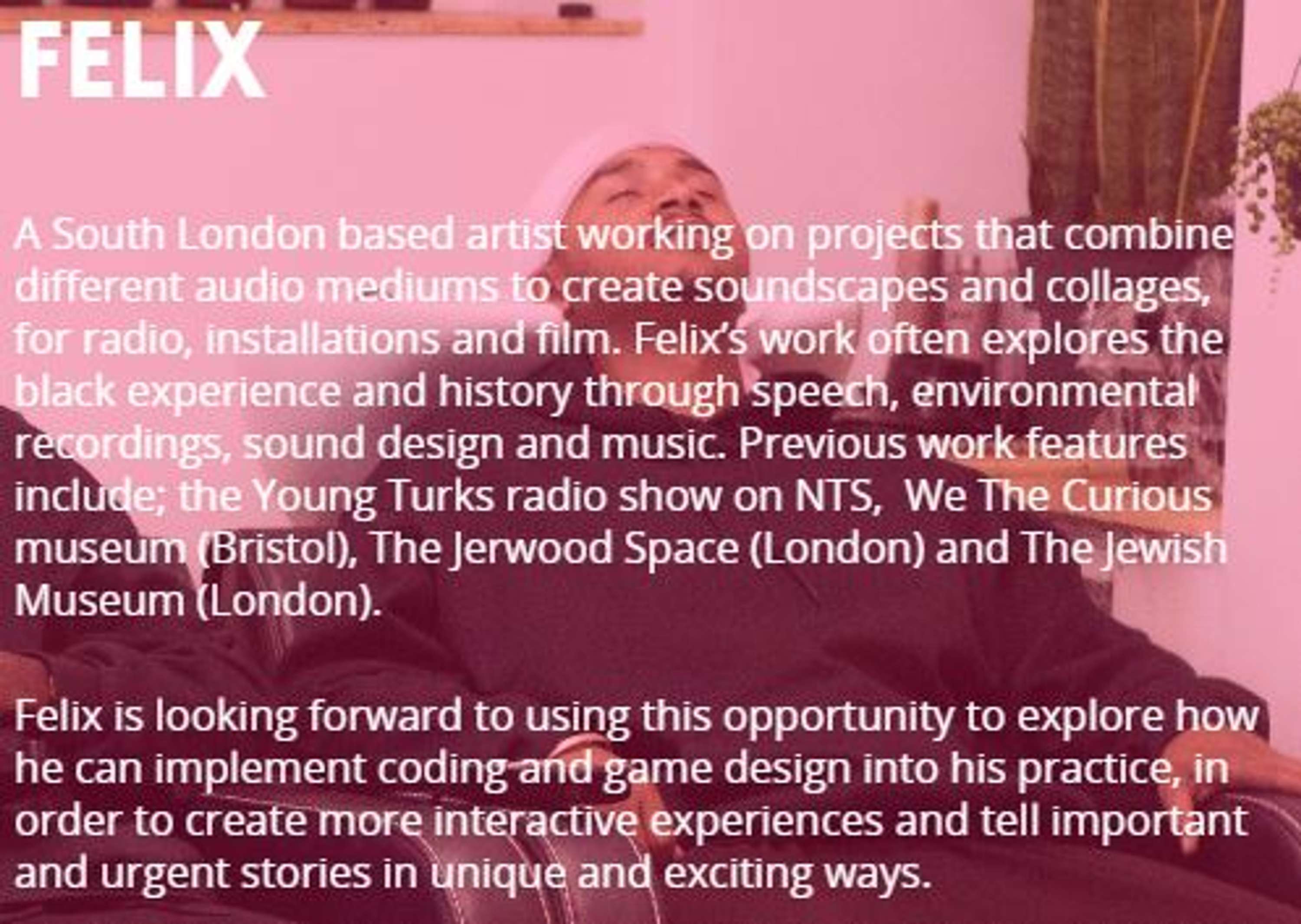 Tech, Play, Learn Grant (Theatre in The Mill) by Felix Taylor