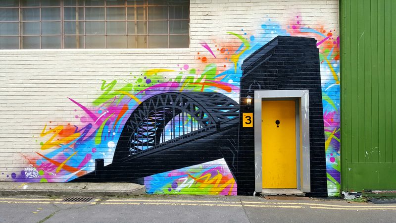Geordie Shore - Tyne Bridge Mural by Mark Shields