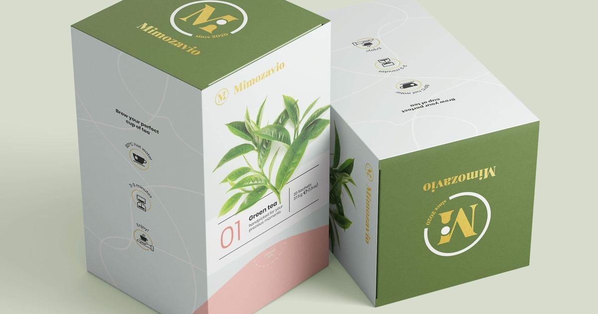 Green tea packaging design | The Dots