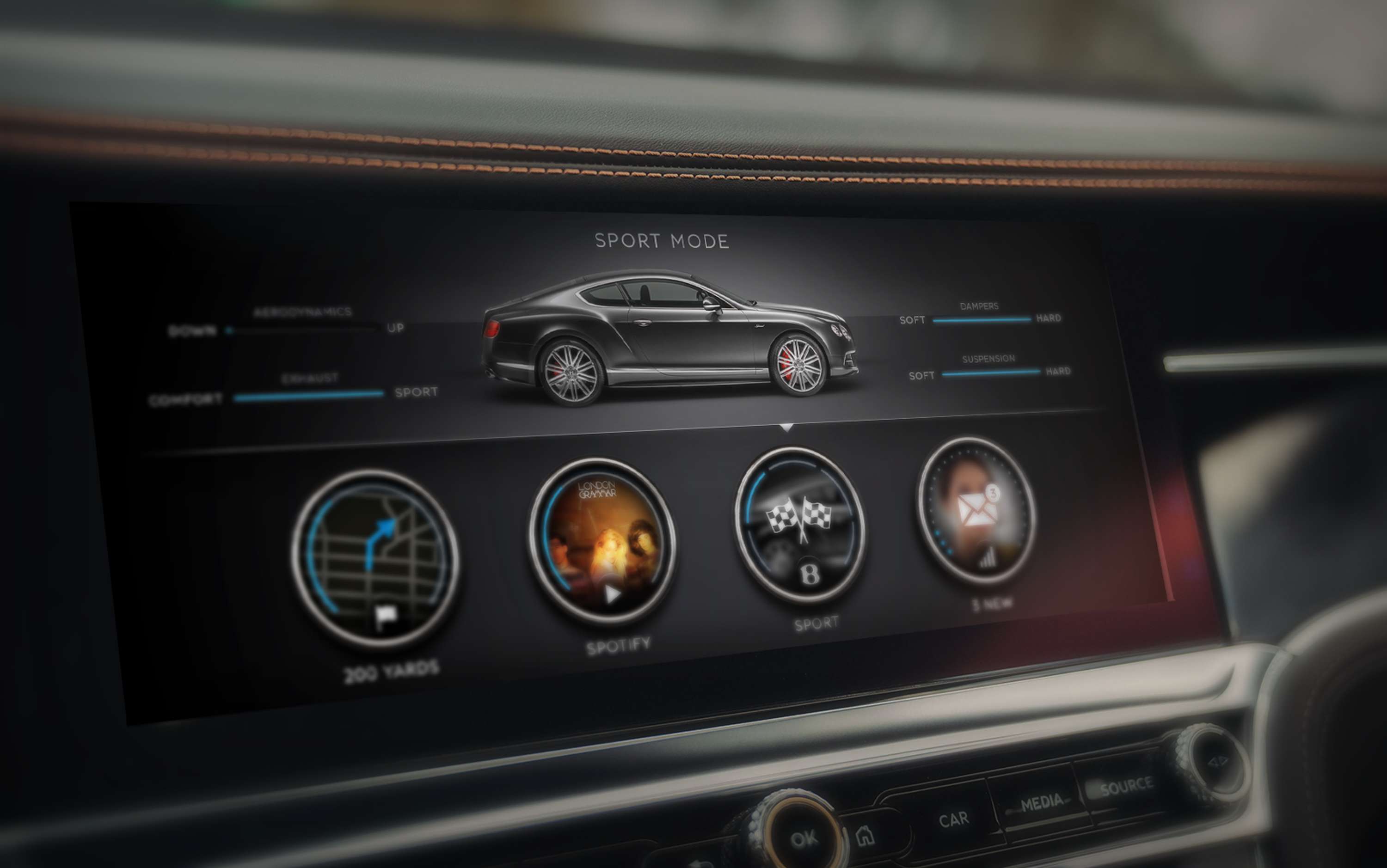 Bentley Continental GT : HMI Design by Thomas Moeller