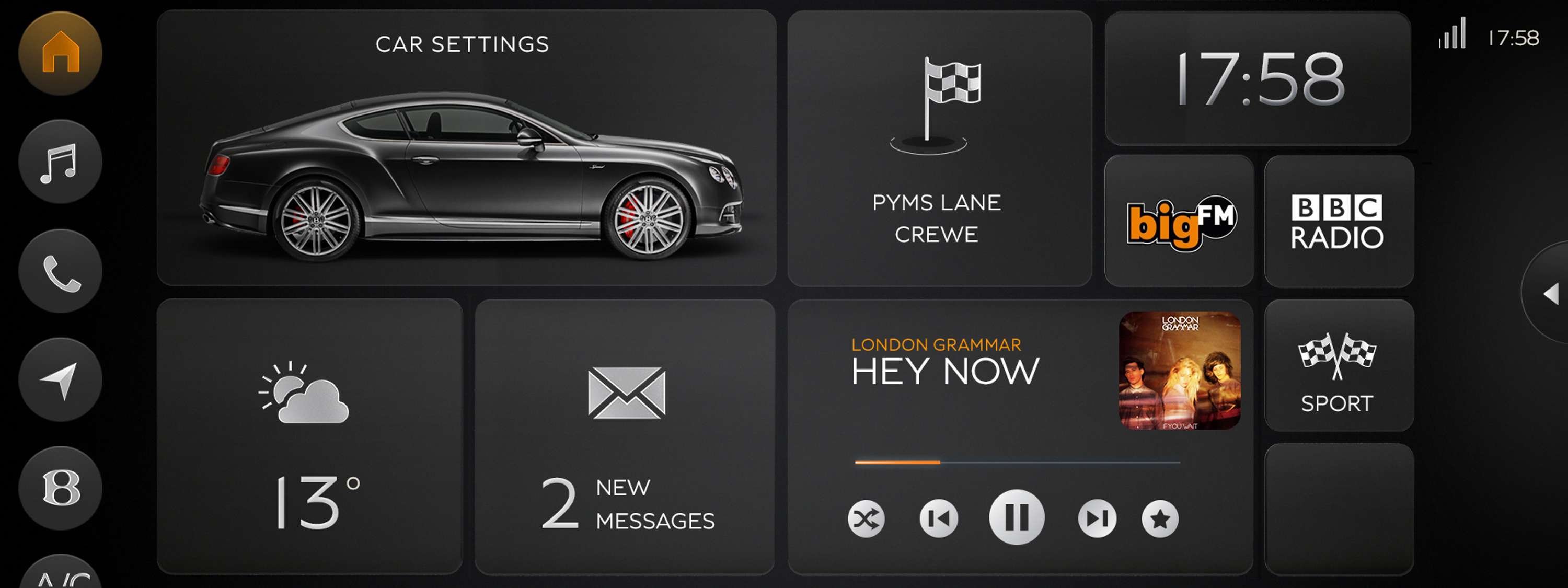 Bentley Continental GT : HMI Design by Thomas Moeller