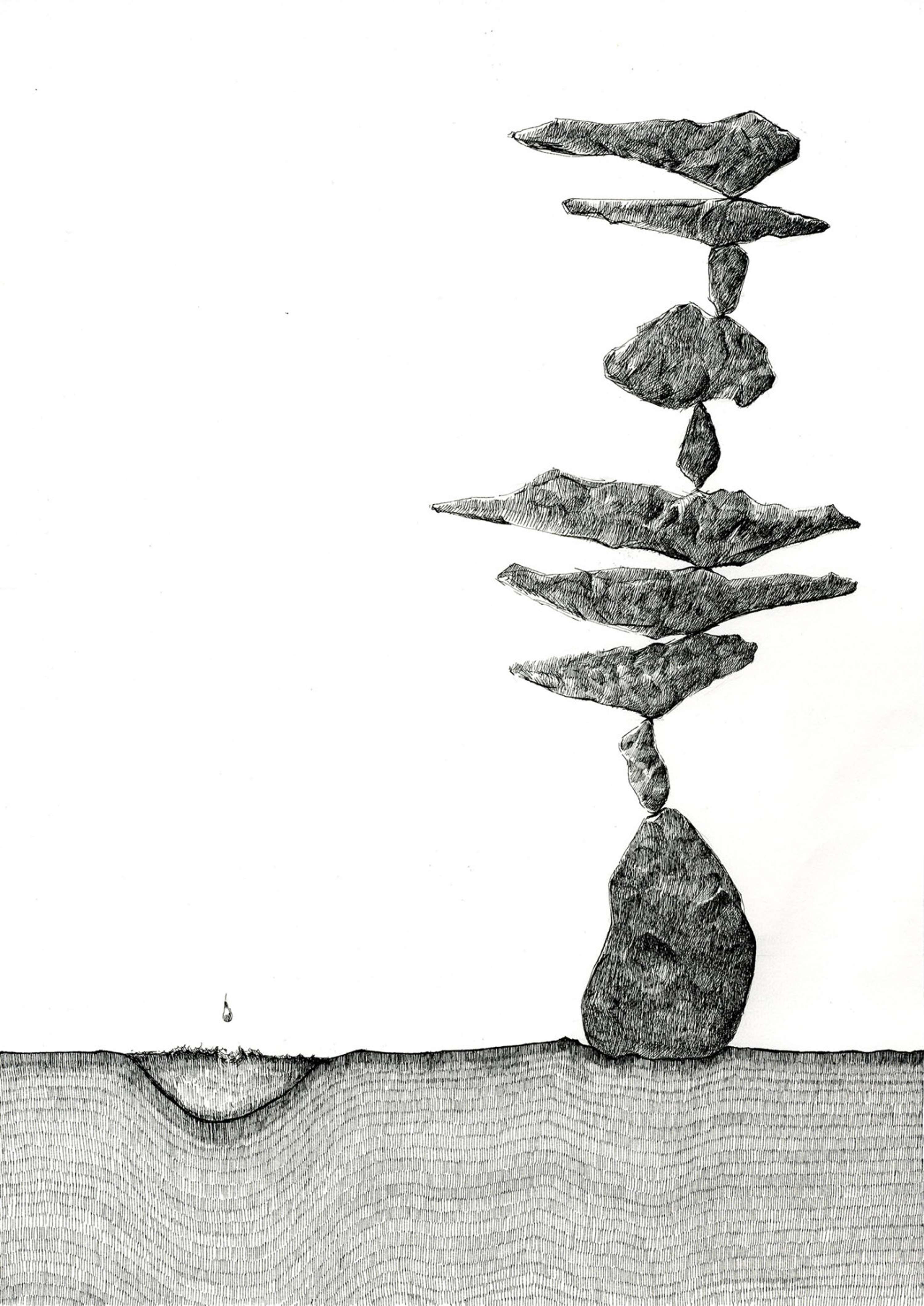3 Architectural follies and balancing stones by Billy Valencia