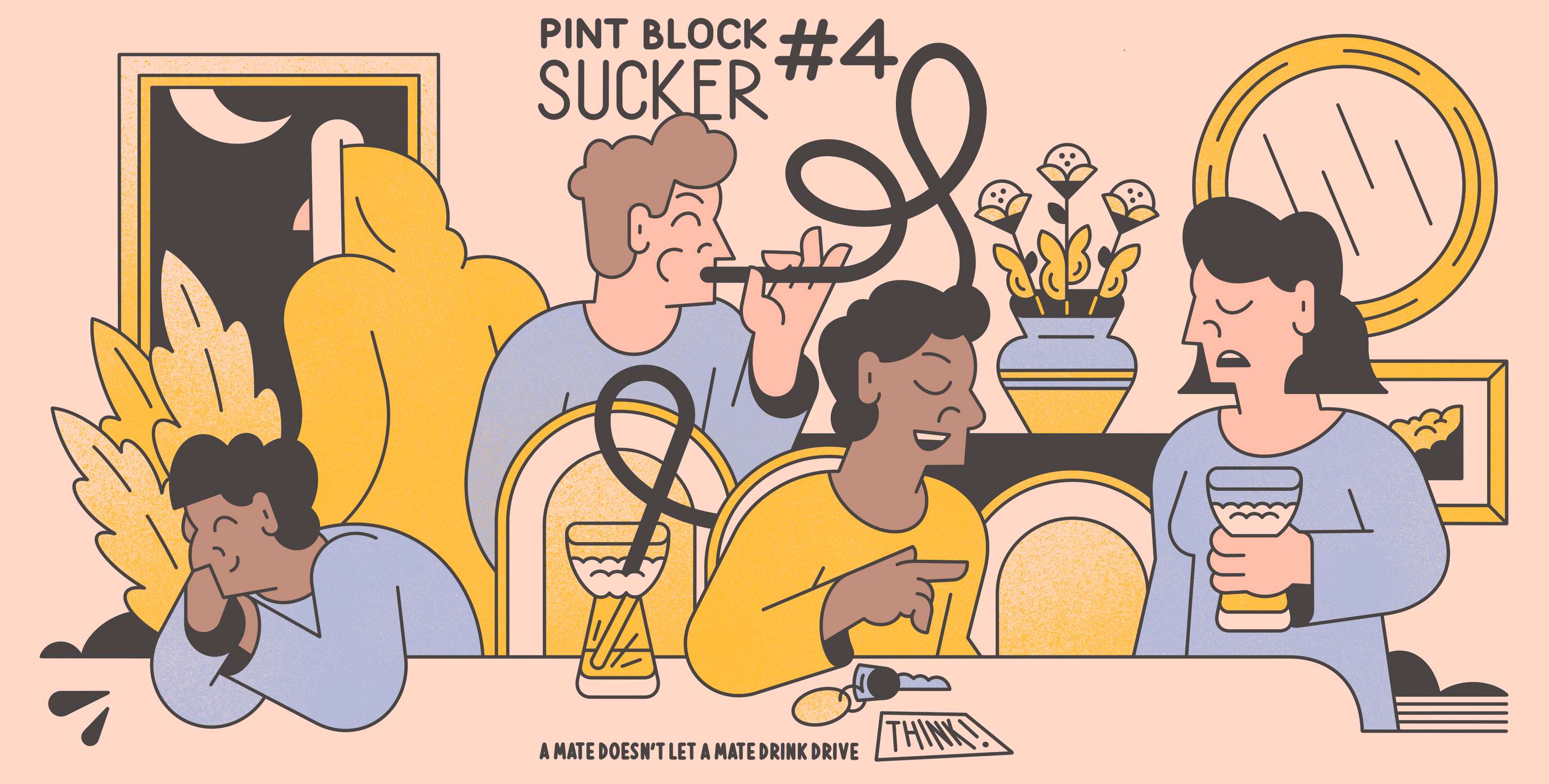 Think! Pint Block by Alasdair Spencer