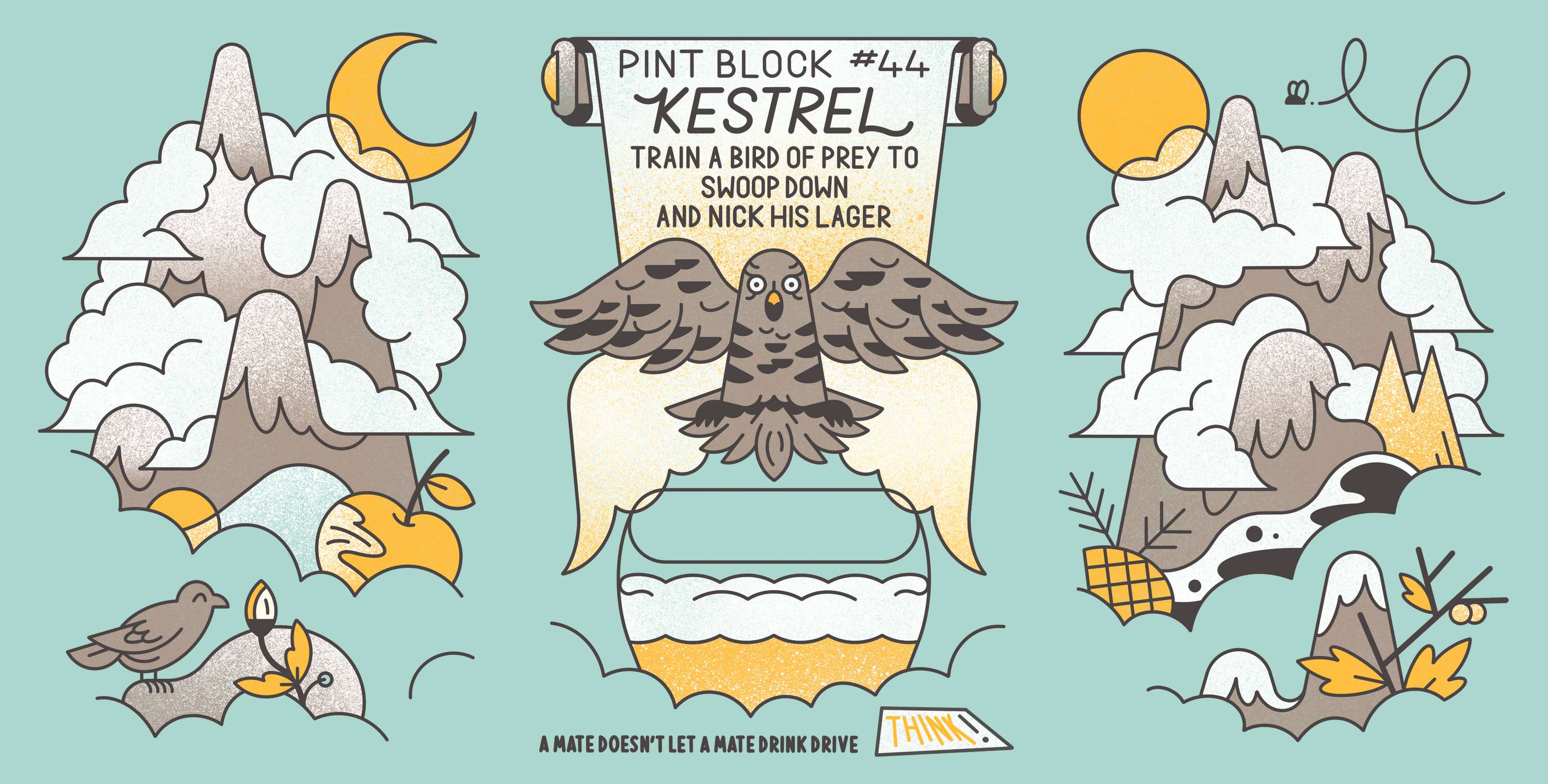 Think! Pint Block by Alasdair Spencer