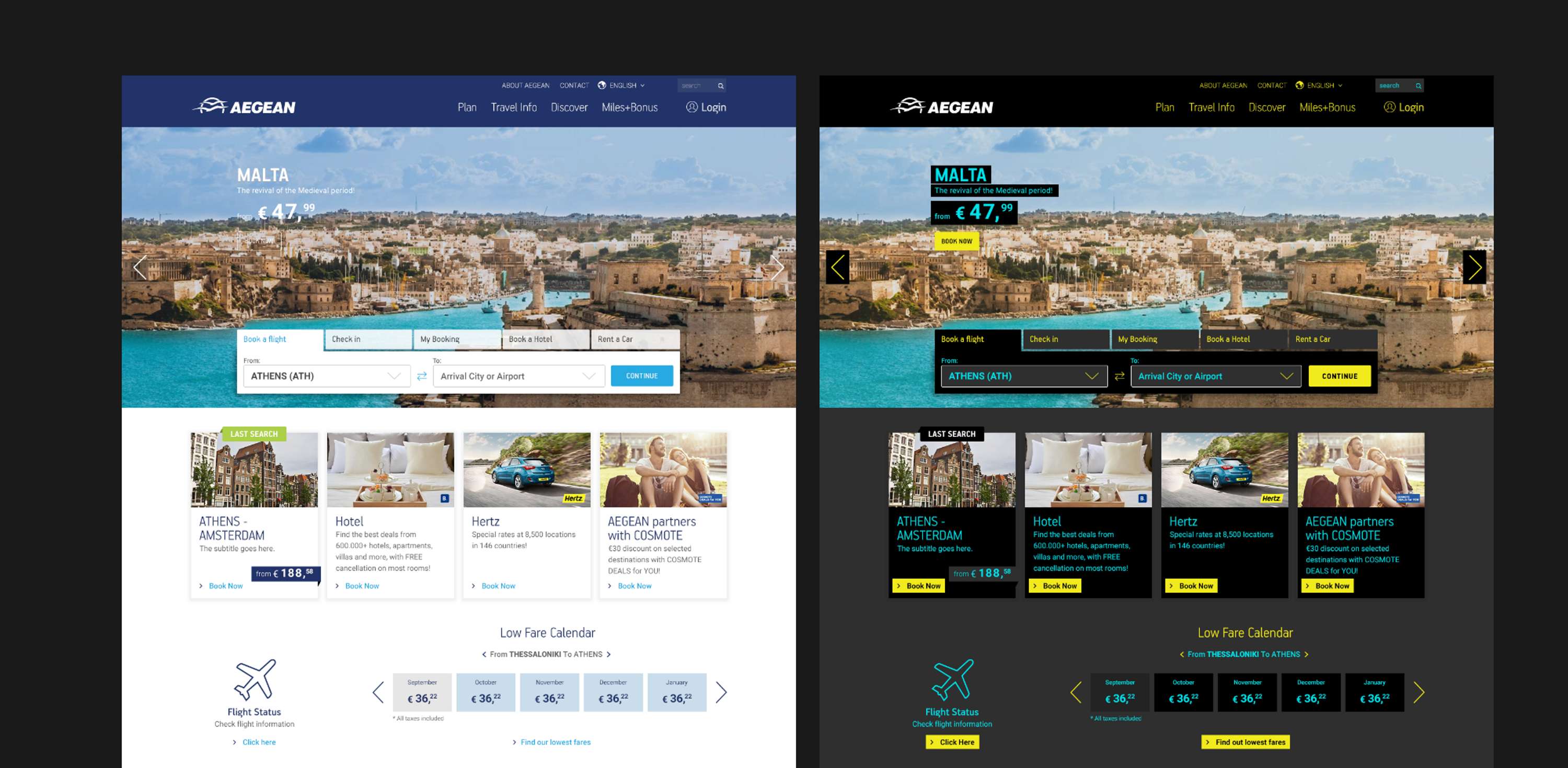 Aegean Airlines WCAG Design Adaptation by nikolas grigoriou