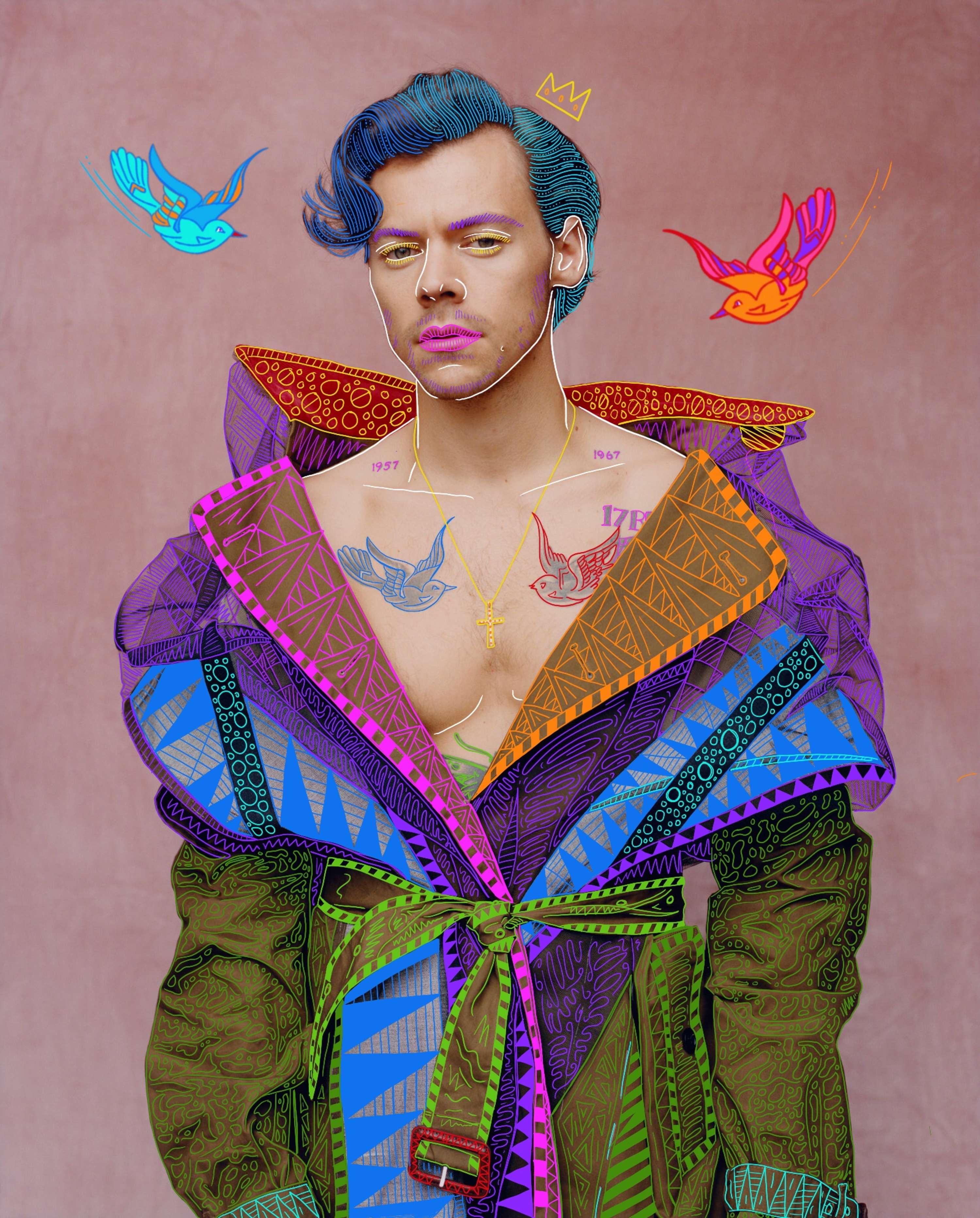 Harry Styles Editorial Illustration by Jennifer Hayashi