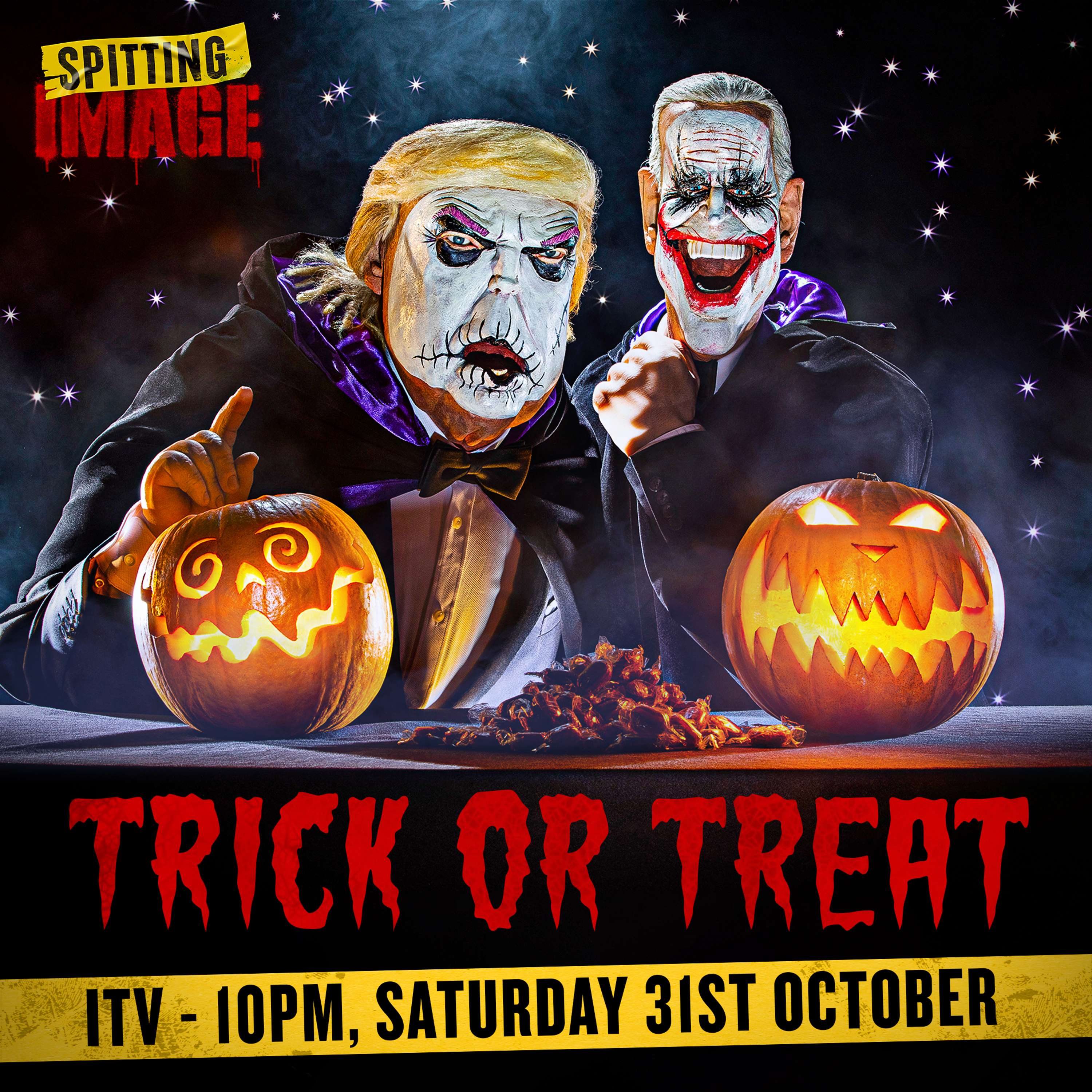 Spitting Image Key Artwork by Mark Harrison