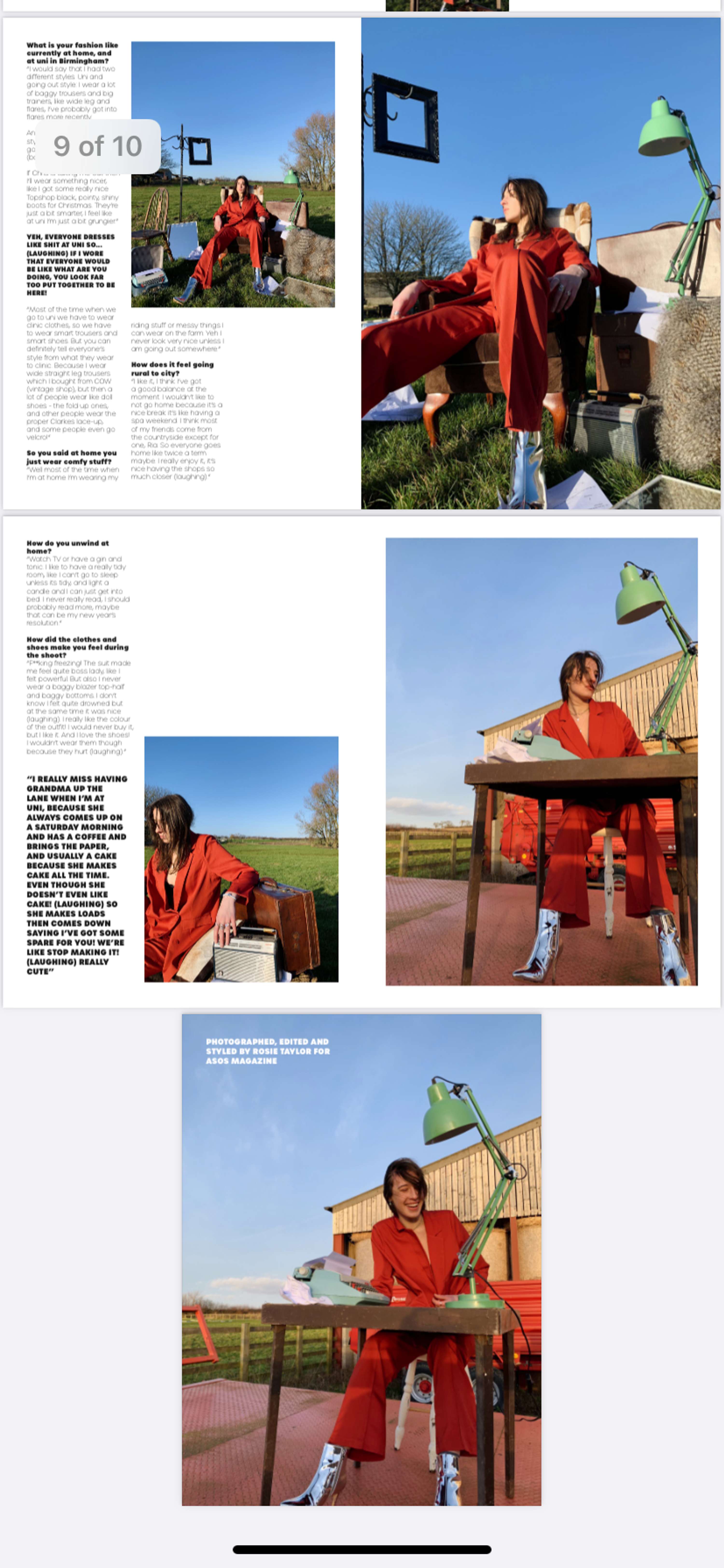 University project, creating a magazine insert for ASOS in relation to diversity by Rosie Taylor