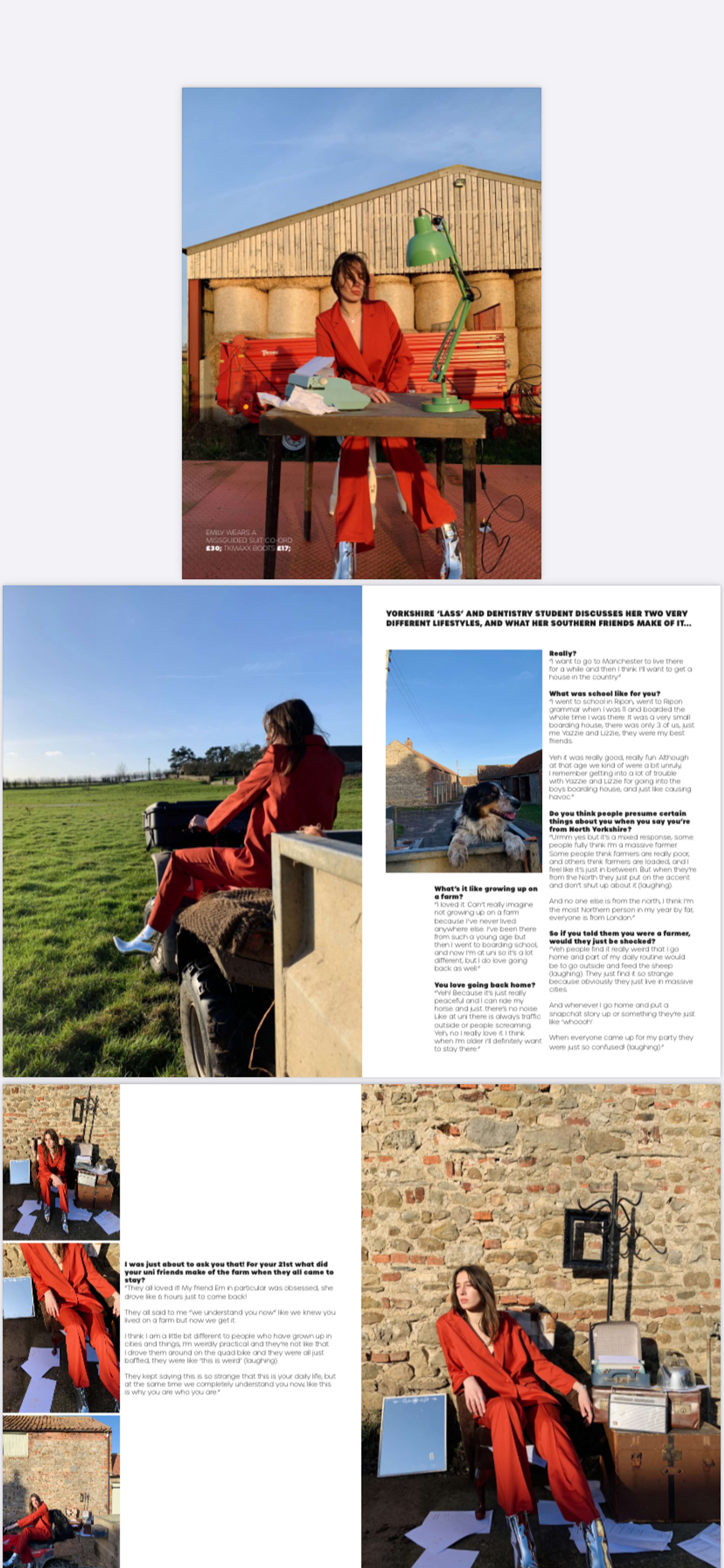 University project, creating a magazine insert for ASOS in relation to diversity by Rosie Taylor