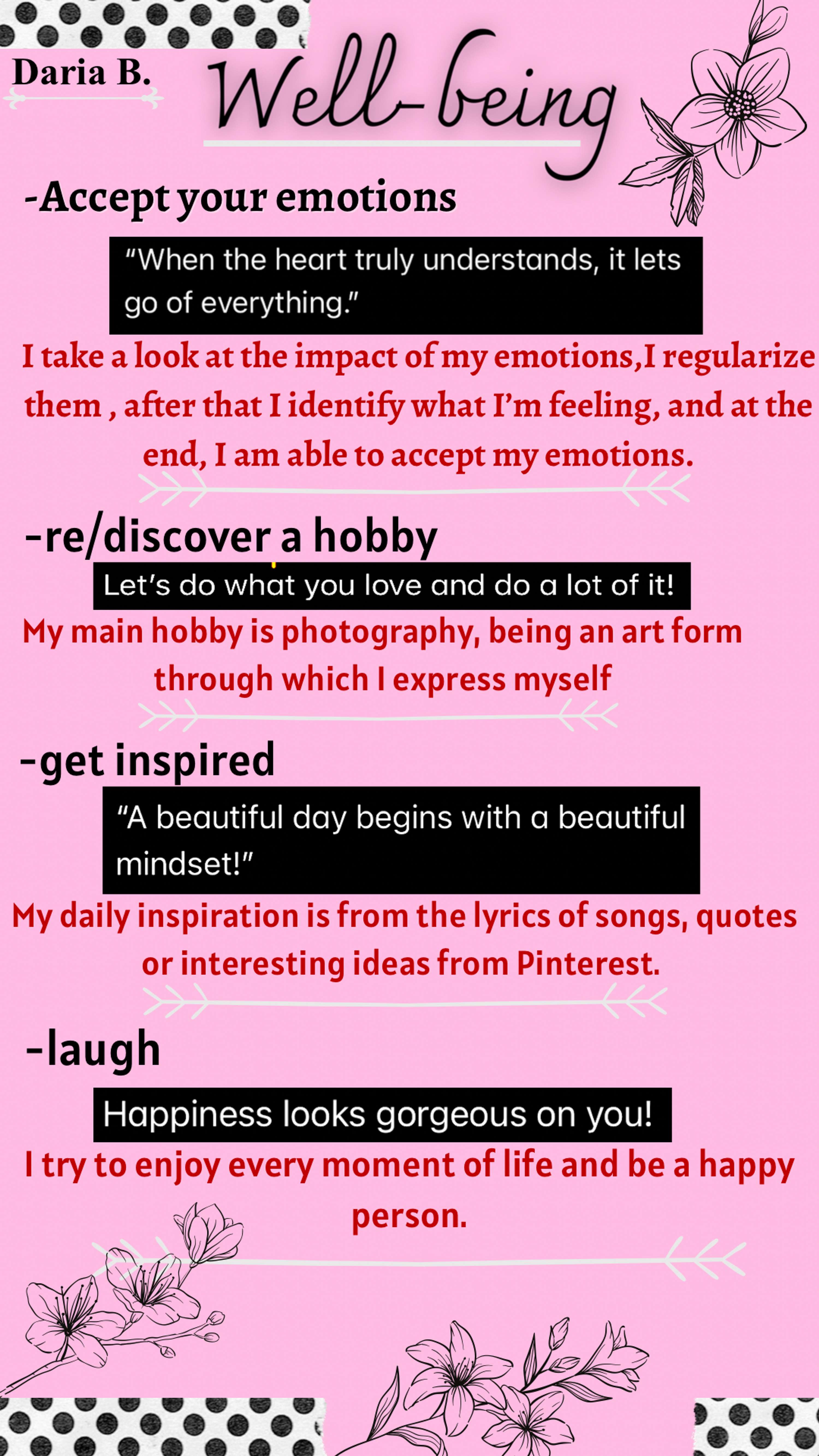 Well-being -> editing in Canva by Daria Boariu