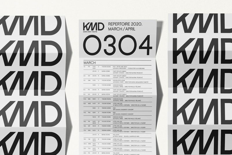 KMD Theatre Rebranding and Repertoire Visual Identity by Vura Applied Design