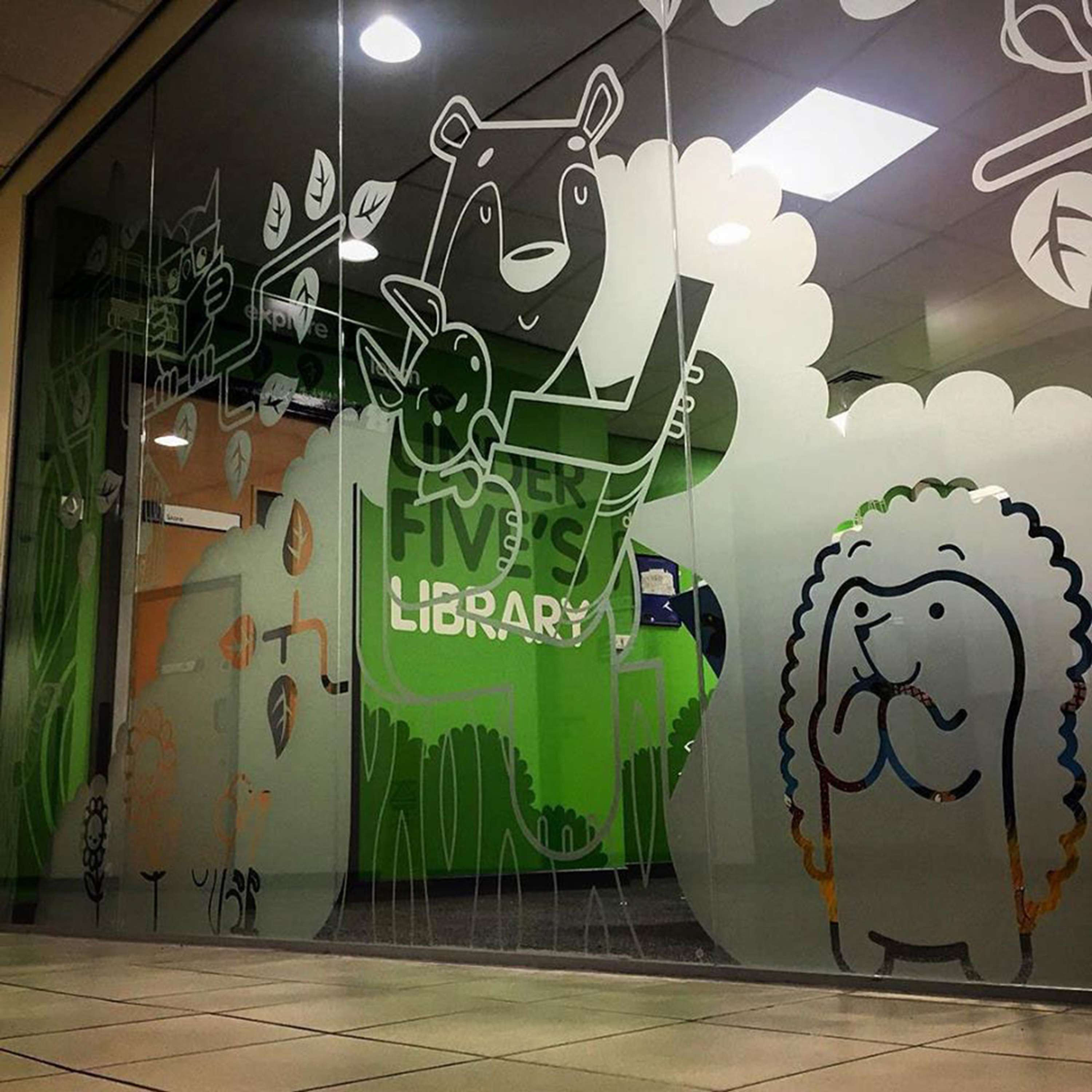 Under 5’s Library Wall Graphics by Scott Jackson