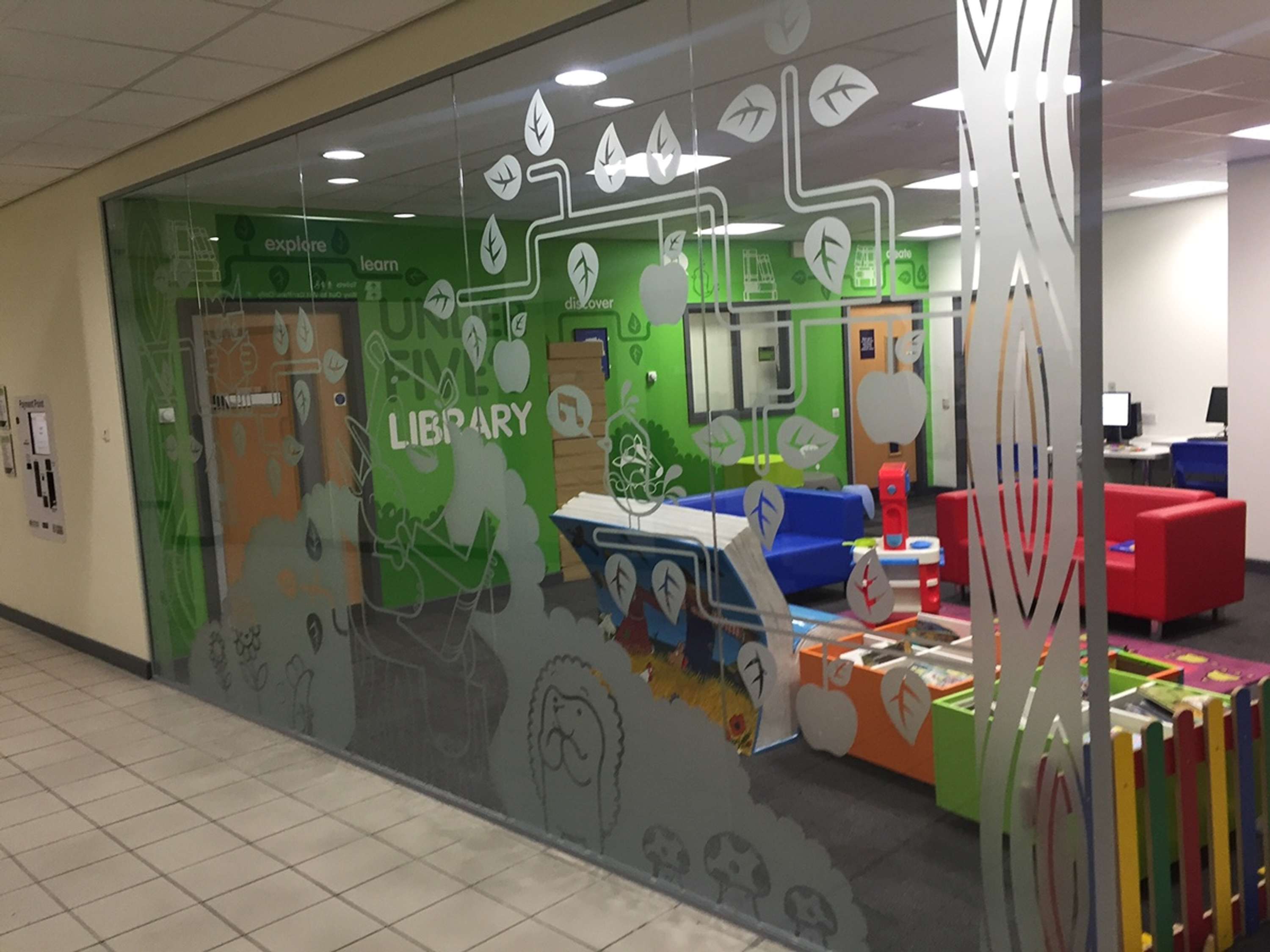 Under 5’s Library Wall Graphics by Scott Jackson