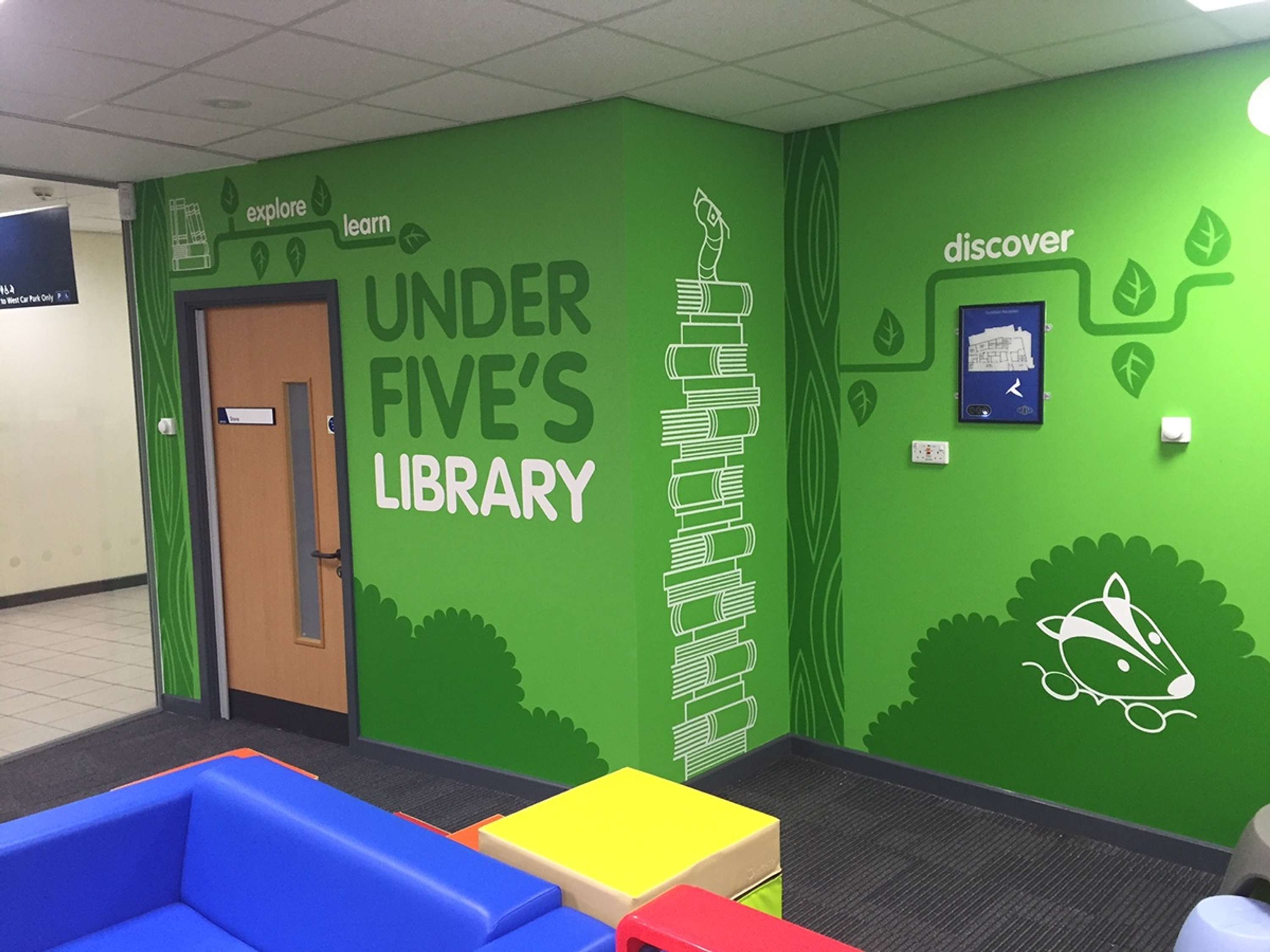 Under 5’s Library Wall Graphics by Scott Jackson