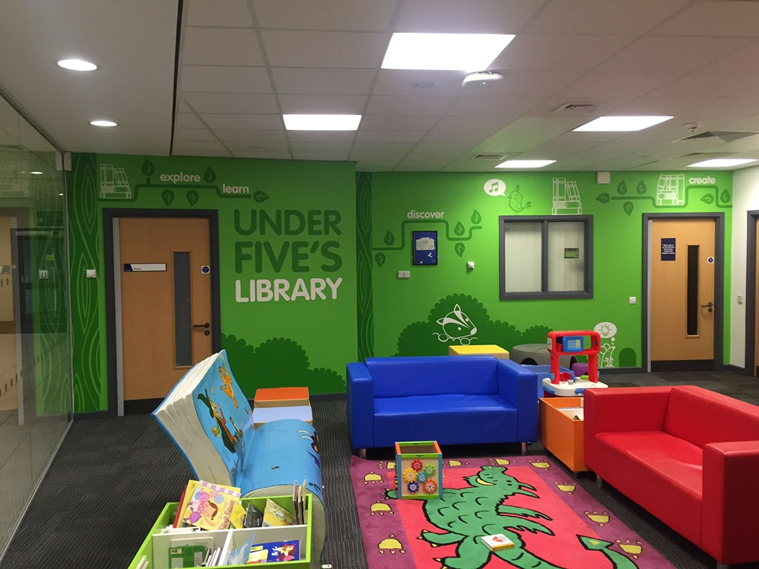 Under 5’s Library Wall Graphics by Scott Jackson