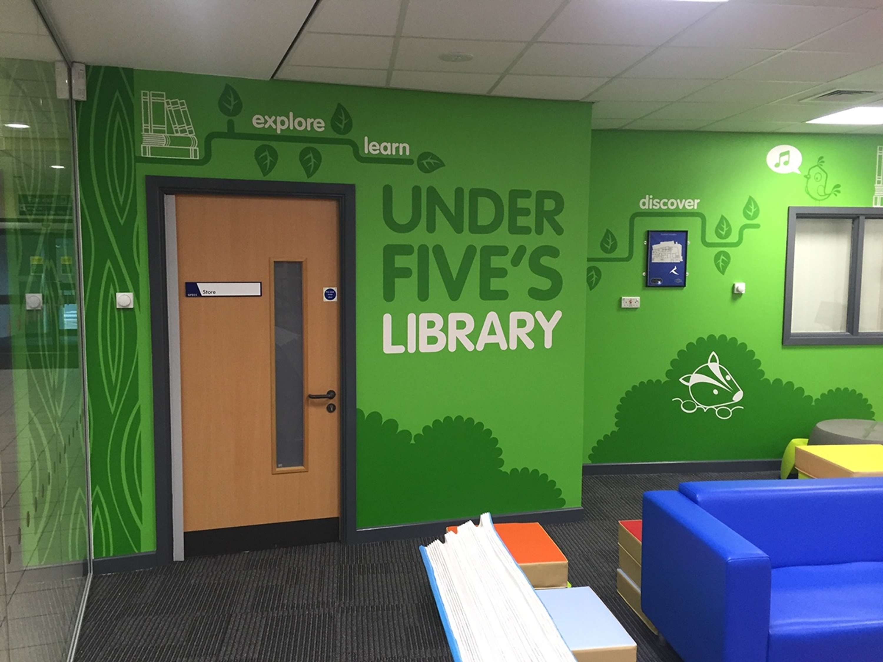 Under 5’s Library Wall Graphics by Scott Jackson