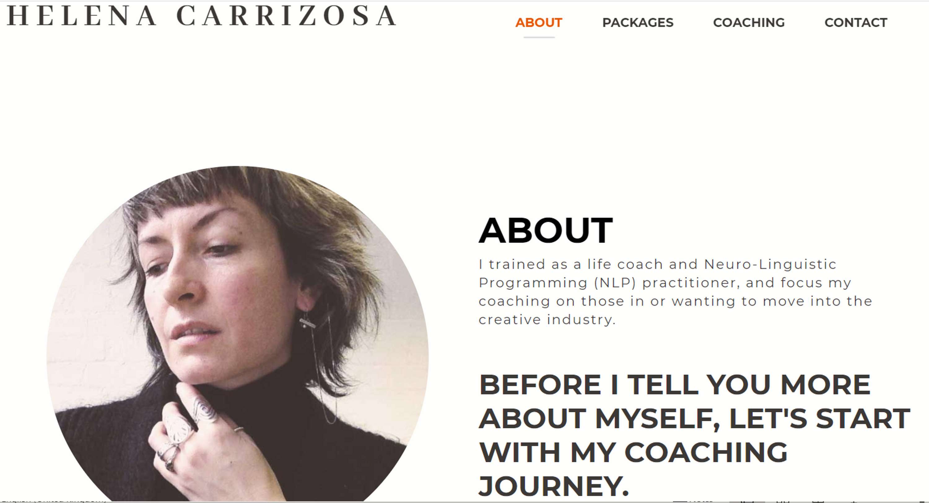 Website copy development by Claire Stafford