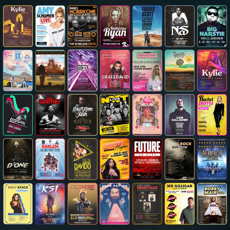 TOUR POSTER DESIGNS by Adil Sheikh