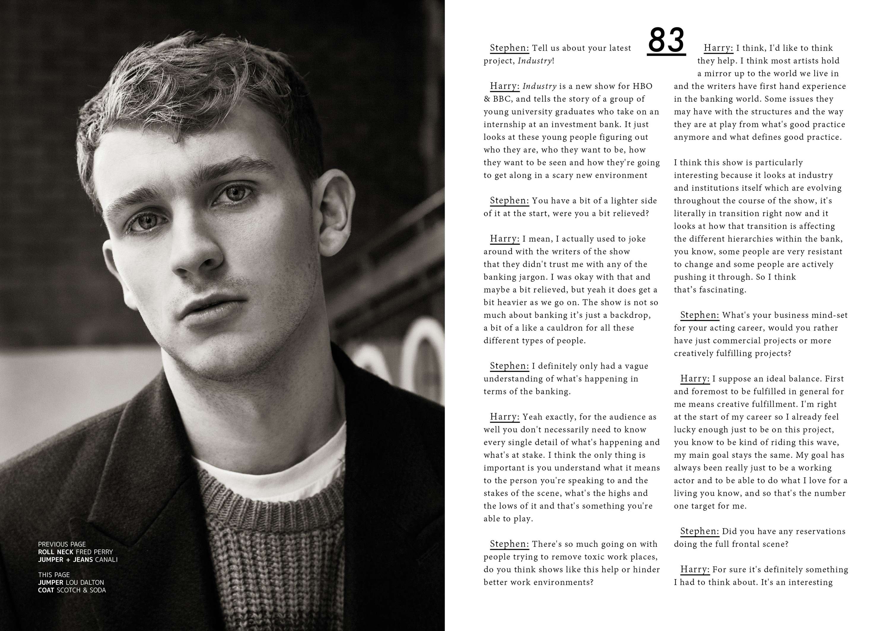 JÓN feature with Harry Lawtey by Stephen Conway