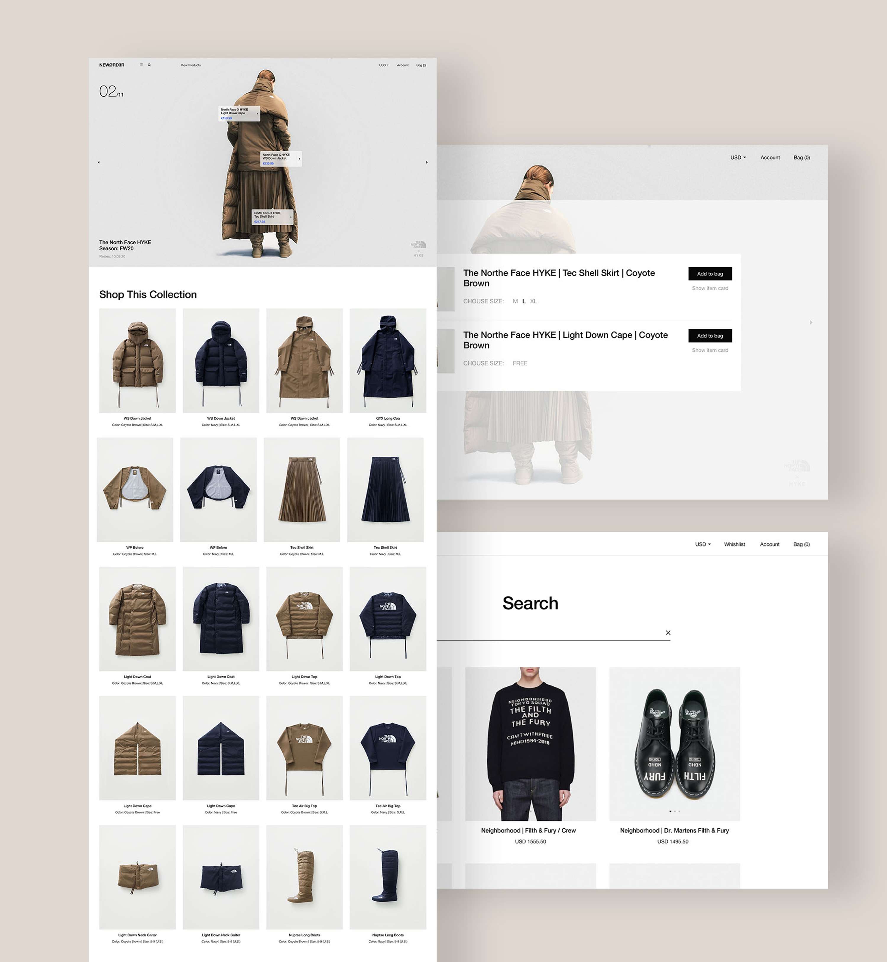 NEWØRD3R | UX/UI Ecommerce by Pete Brady