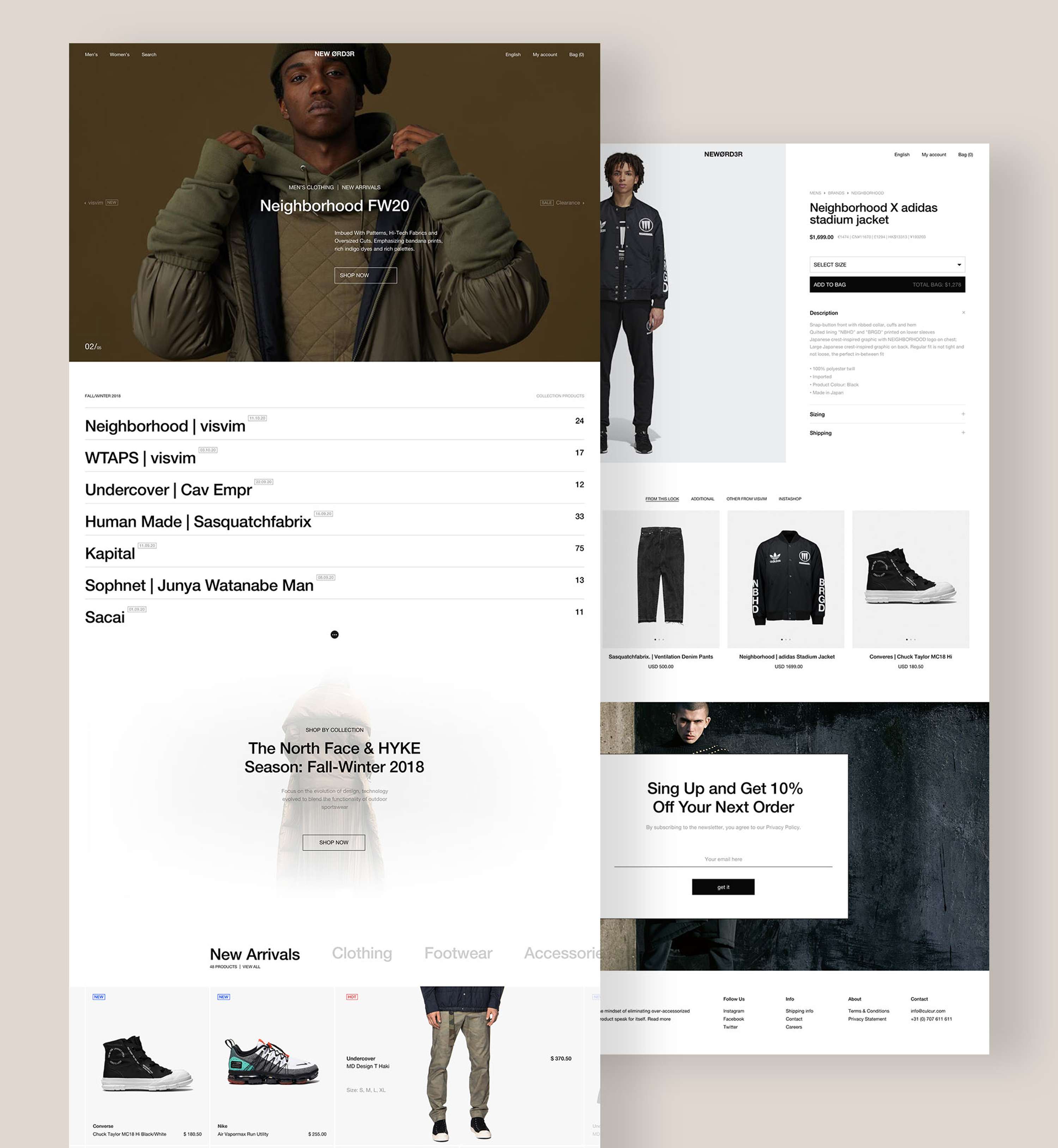 NEWØRD3R | UX/UI Ecommerce by Pete Brady