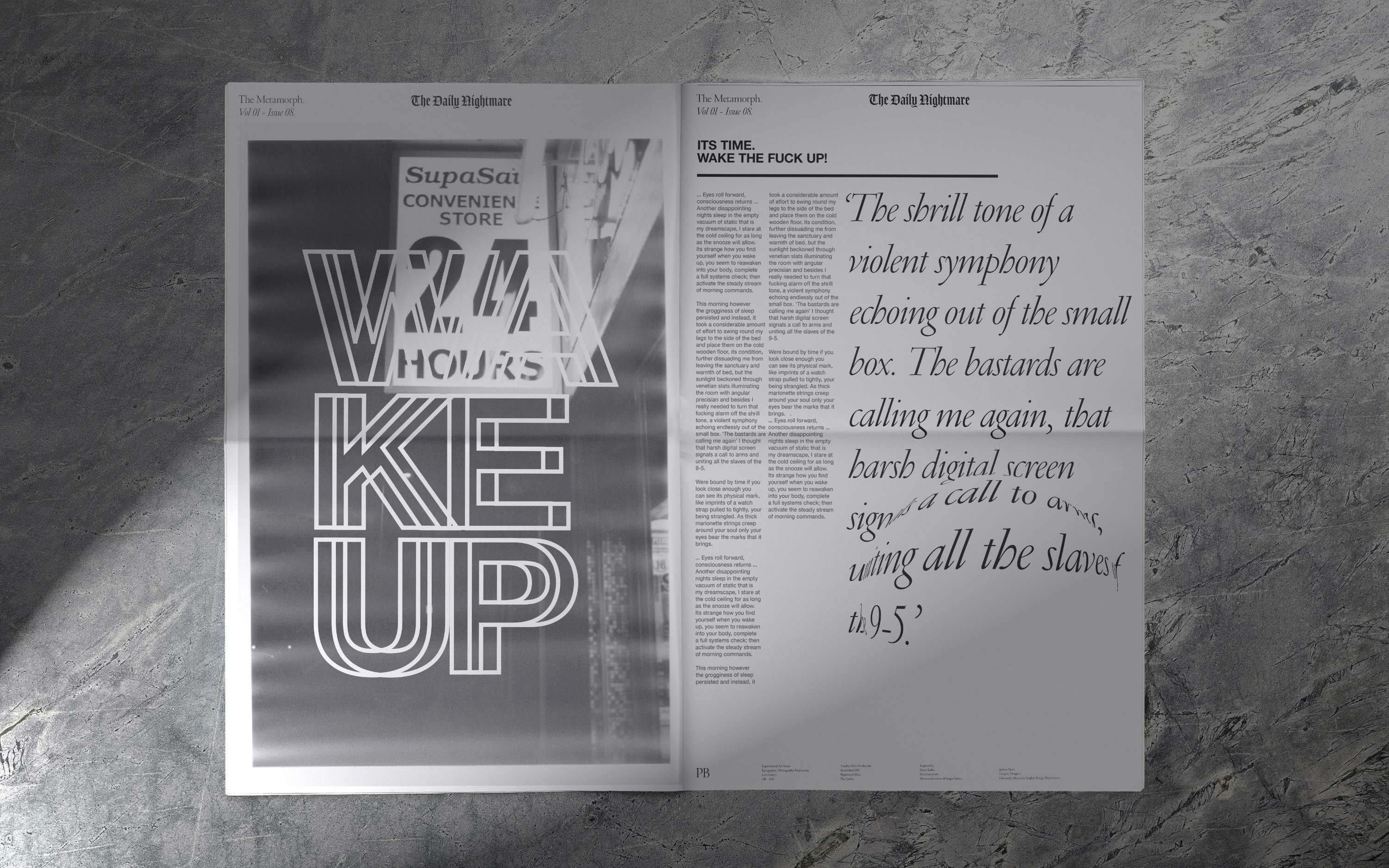 Franz Kafka’s Metamorphosis | Typography by Joshua Neale