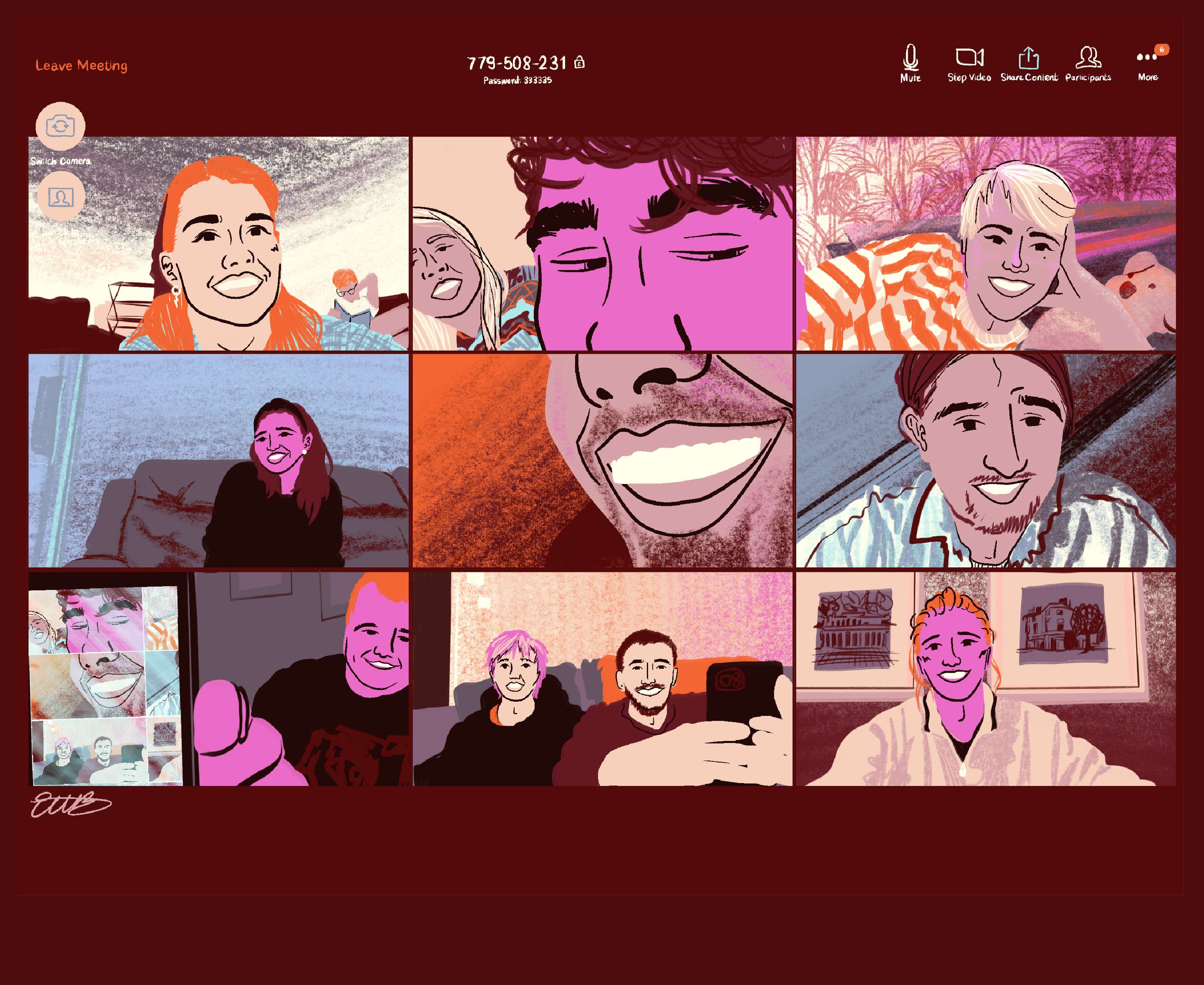 ‘Together: A 2020 x Zoom collaboration’ by Ellie Bassford