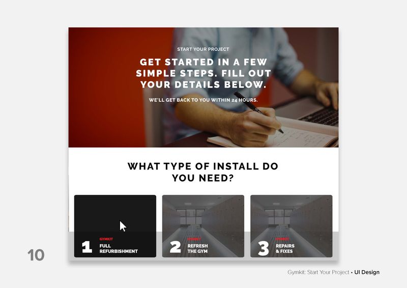 UI Design: Gymkit, Start Your Project by Charlotte Miller