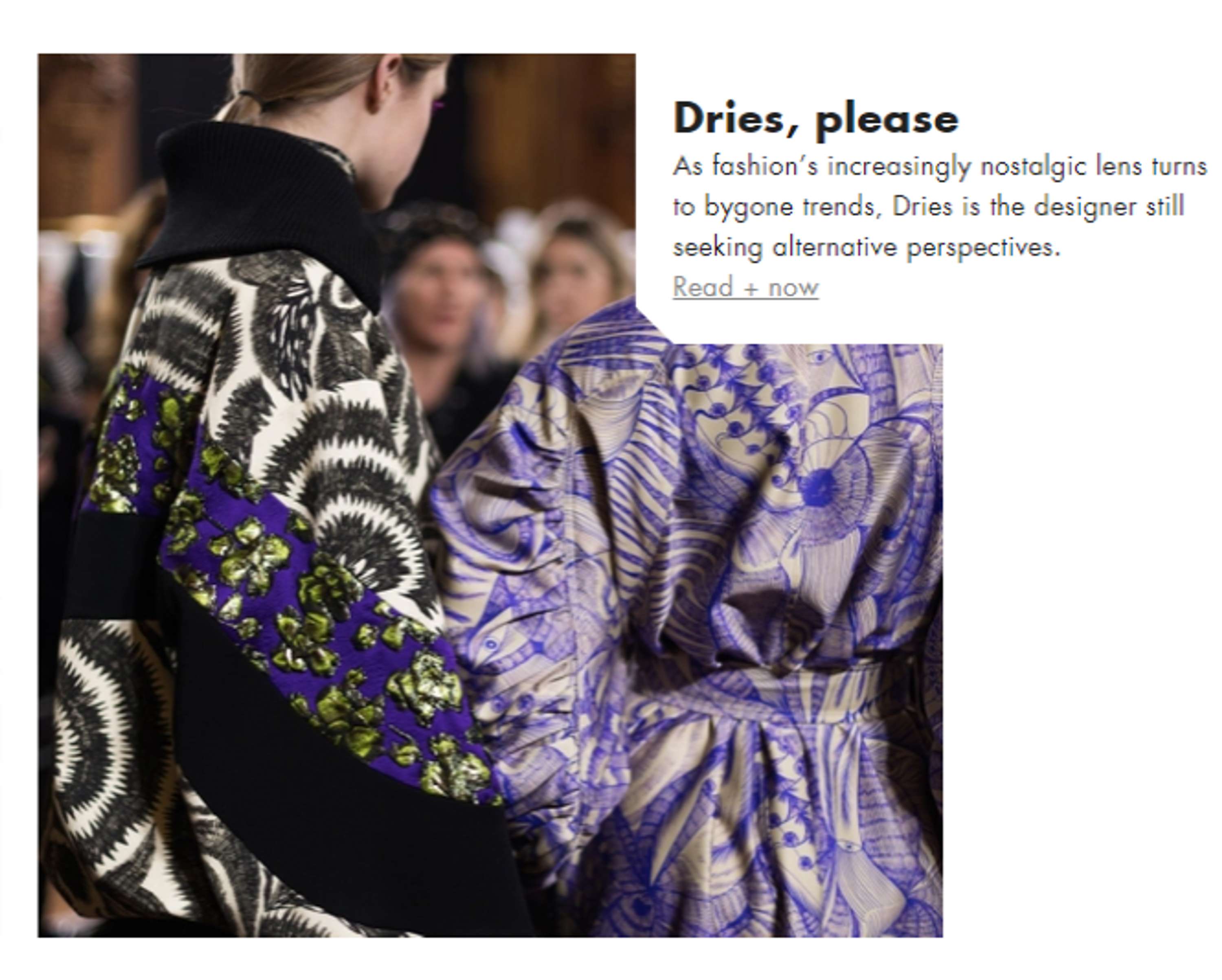 Dries Van Noten -  interview and multi-channel campaign by Mischa Smith