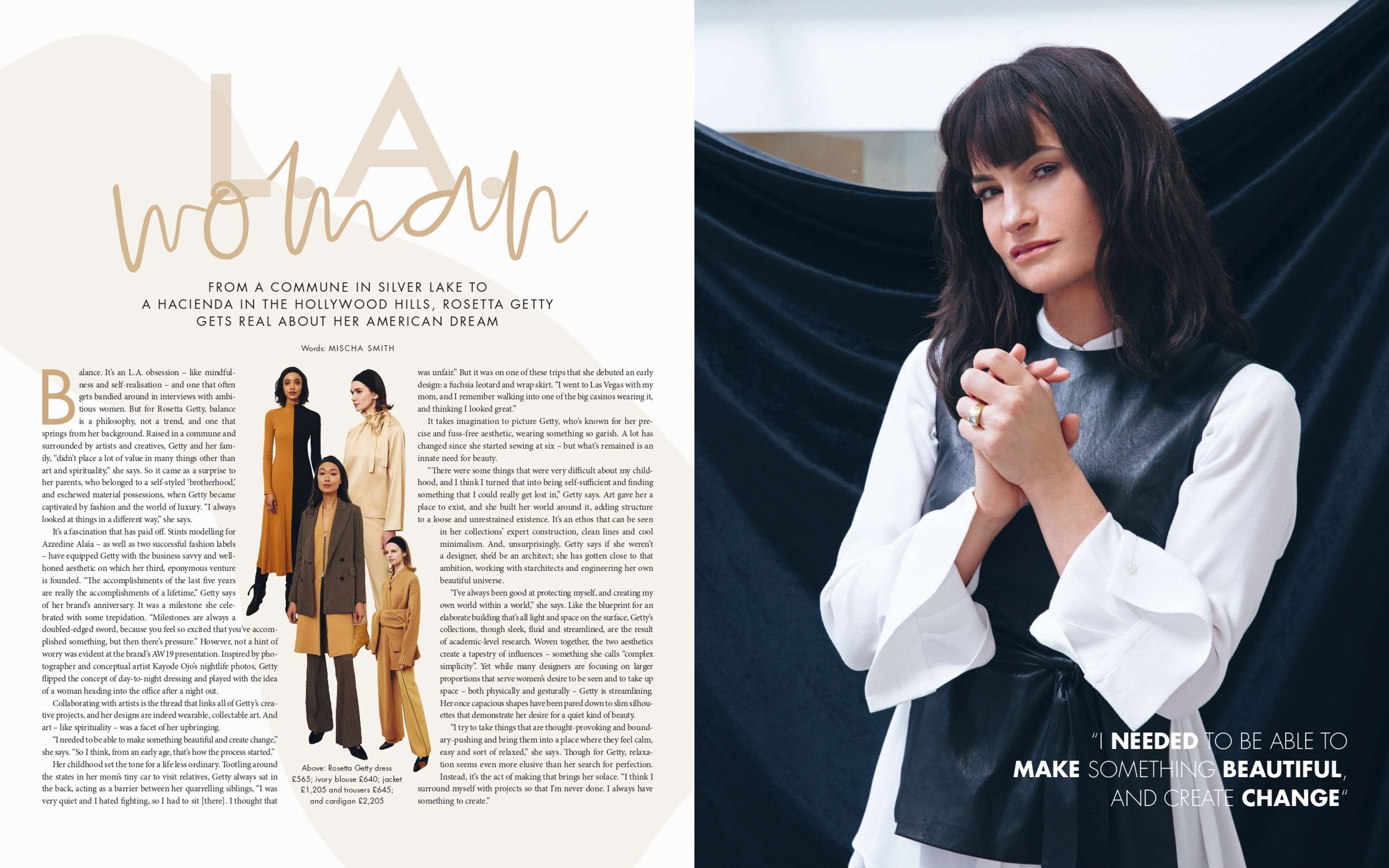 Rosetta Getty - interview and multi-channel campaign by Mischa Smith