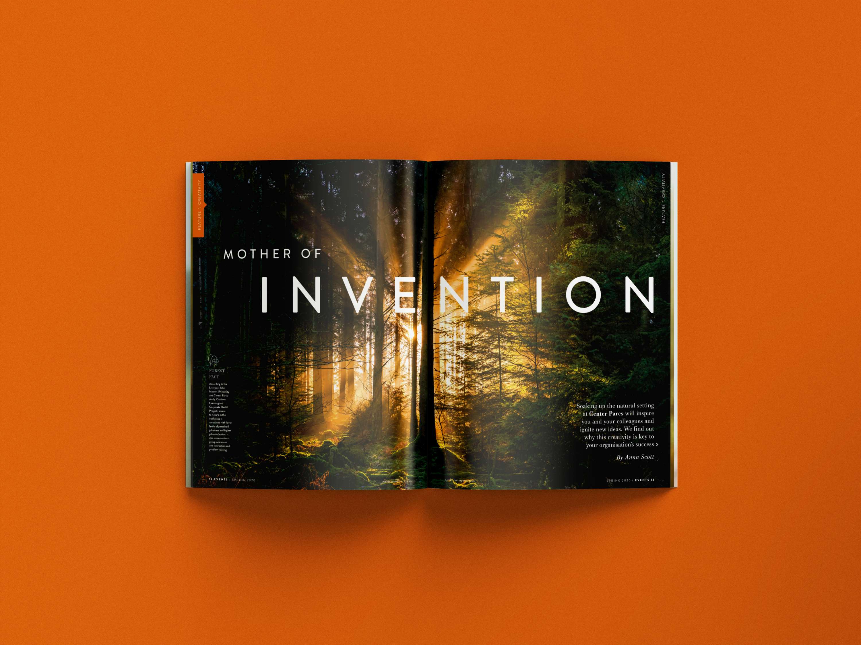 Events at Center Parcs / Editorial Design by Katrina Ravn