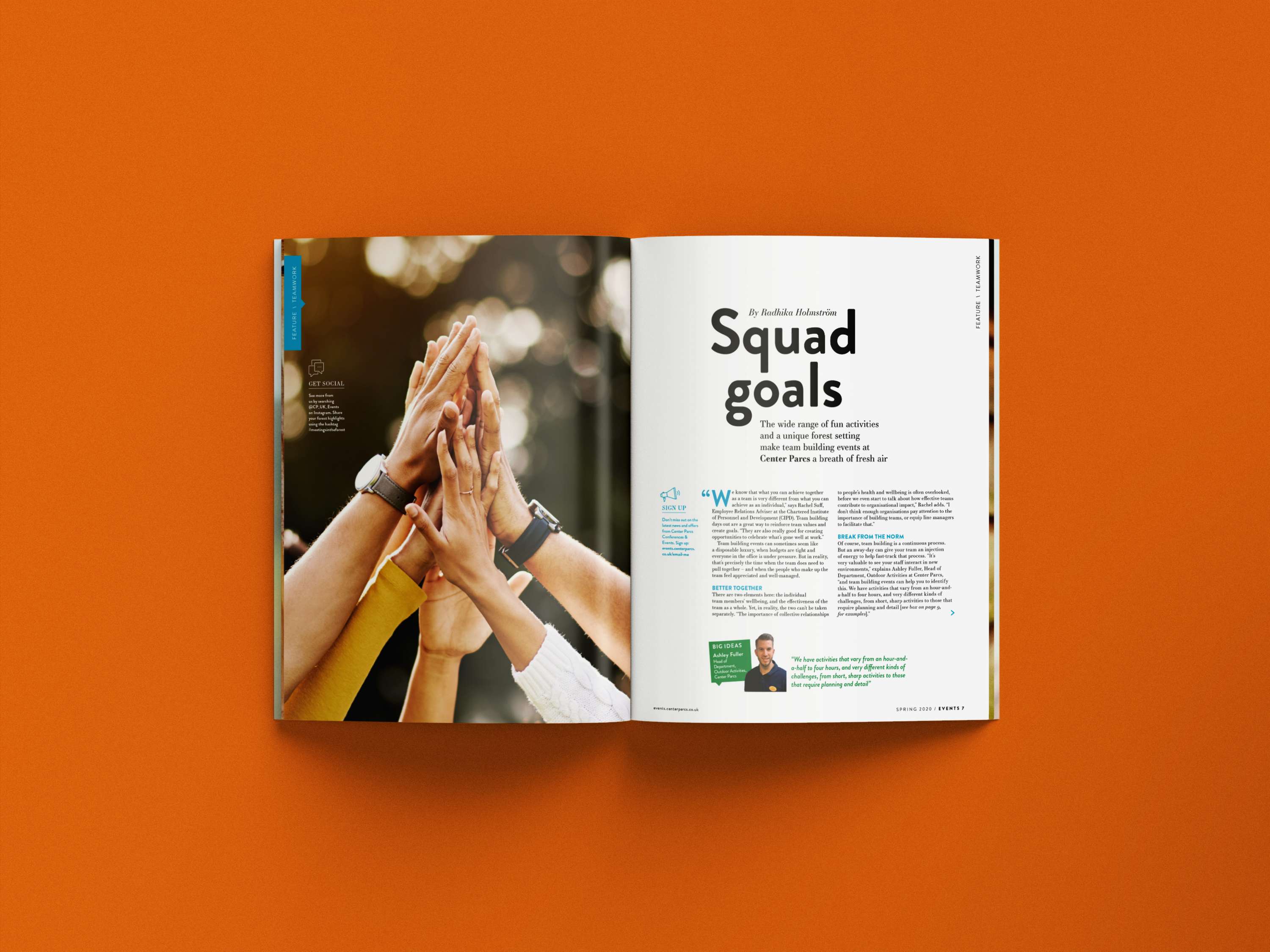 Events at Center Parcs / Editorial Design by Katrina Ravn