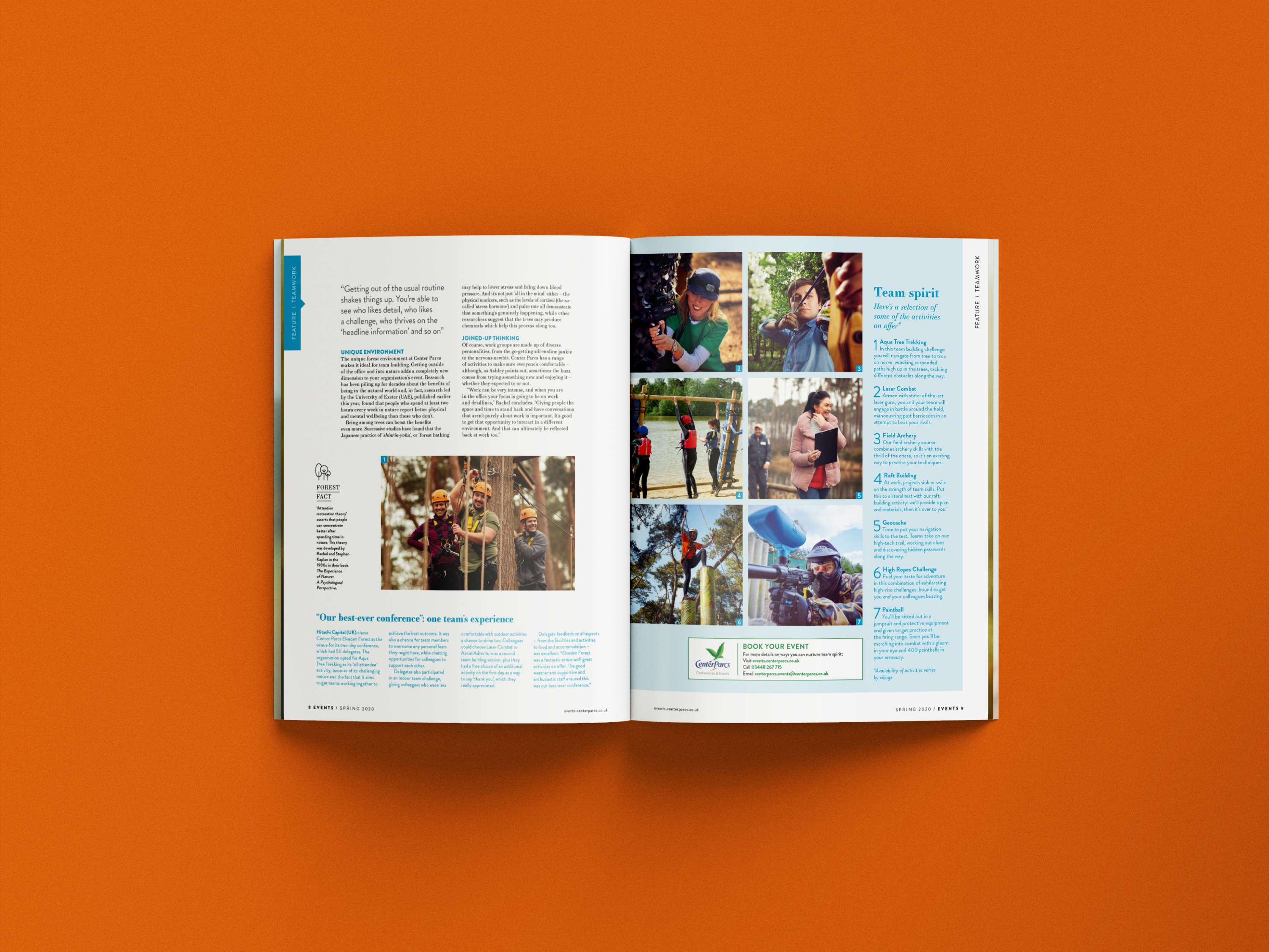 Events at Center Parcs / Editorial Design by Katrina Ravn